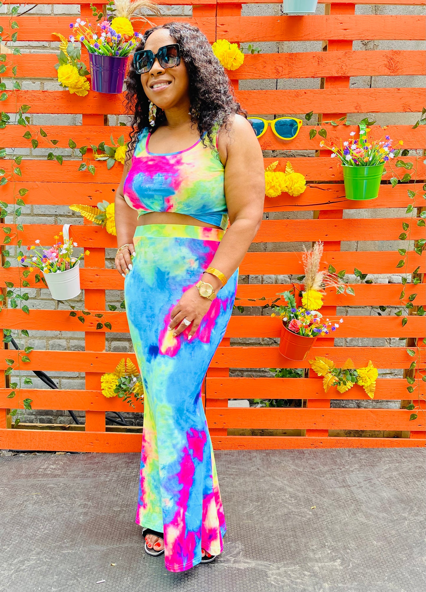 Serene Crop Top Skirt Set