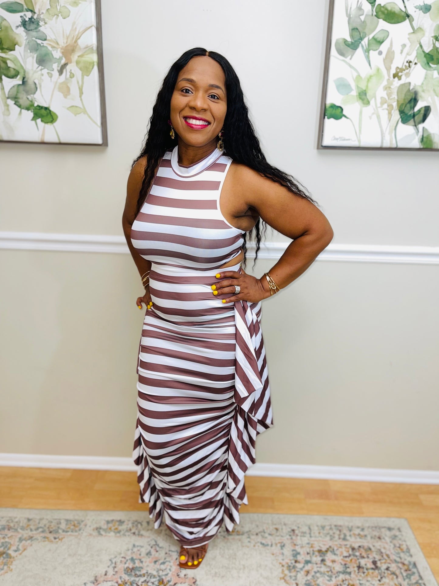 Fancy Dream Stripe Skirt Set