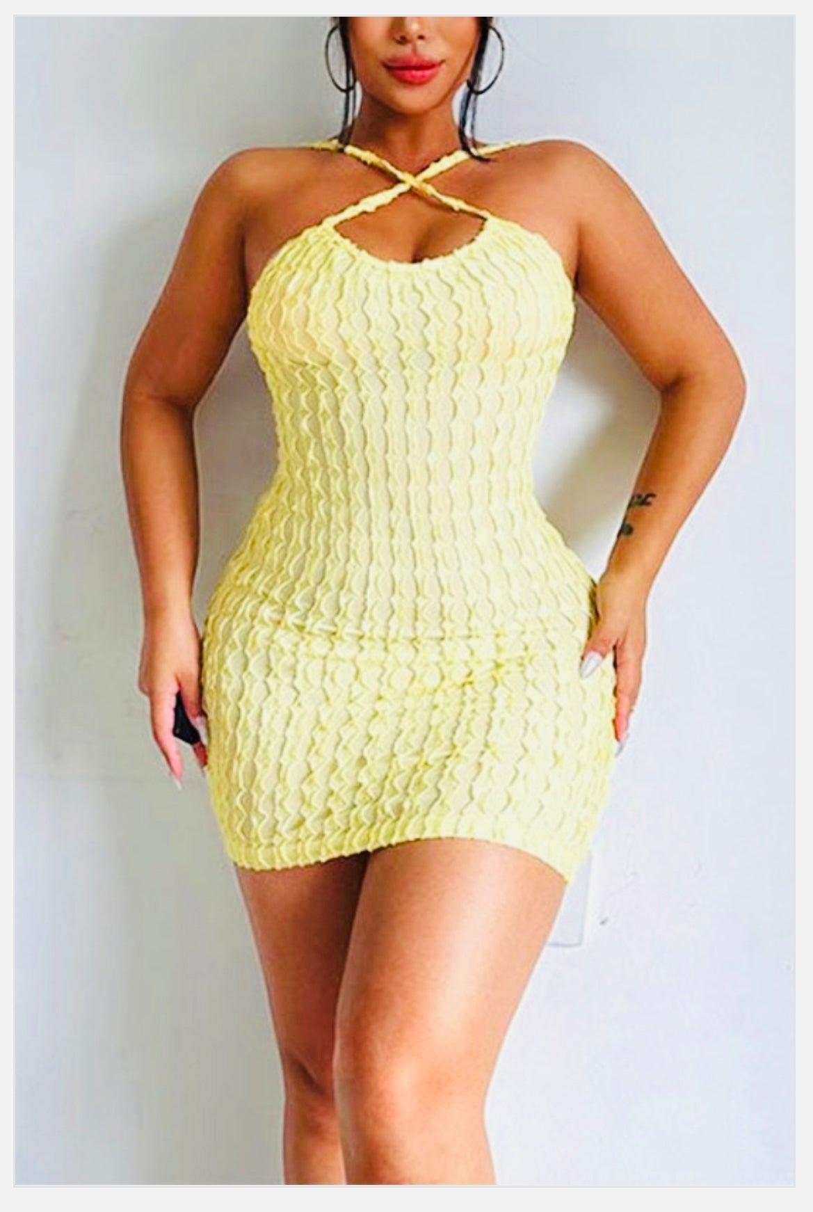Flirty Yellow Mini Dress