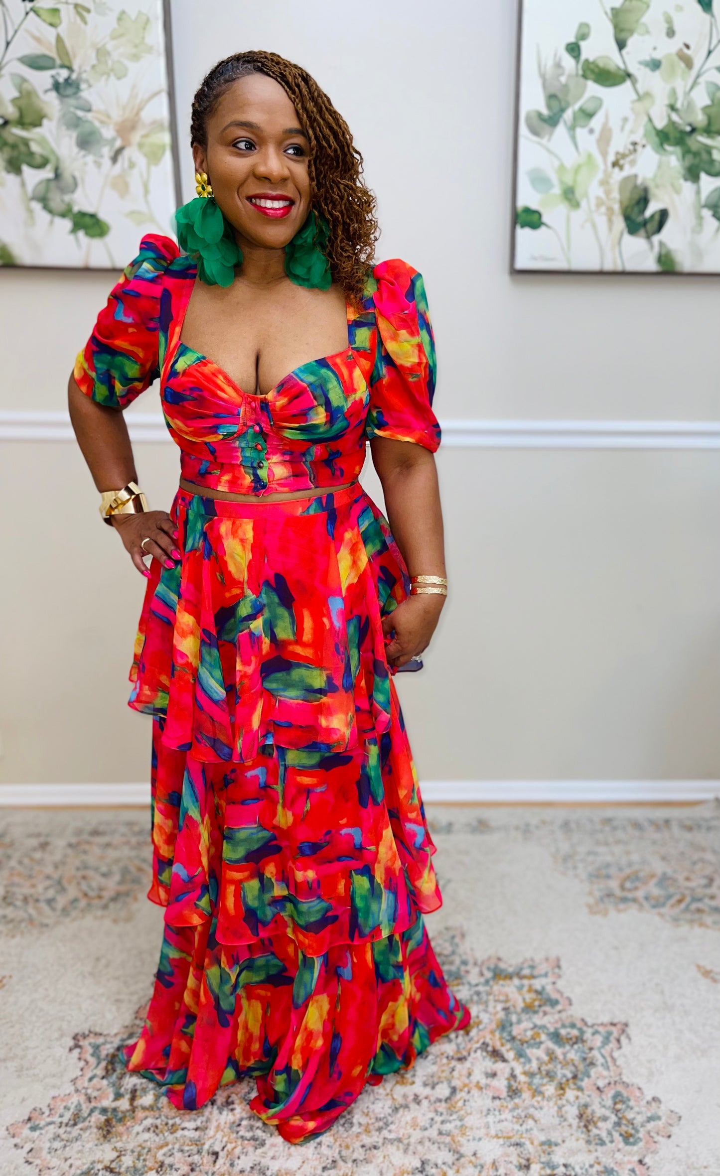 Enchanted Tiered Maxi Skirt Set