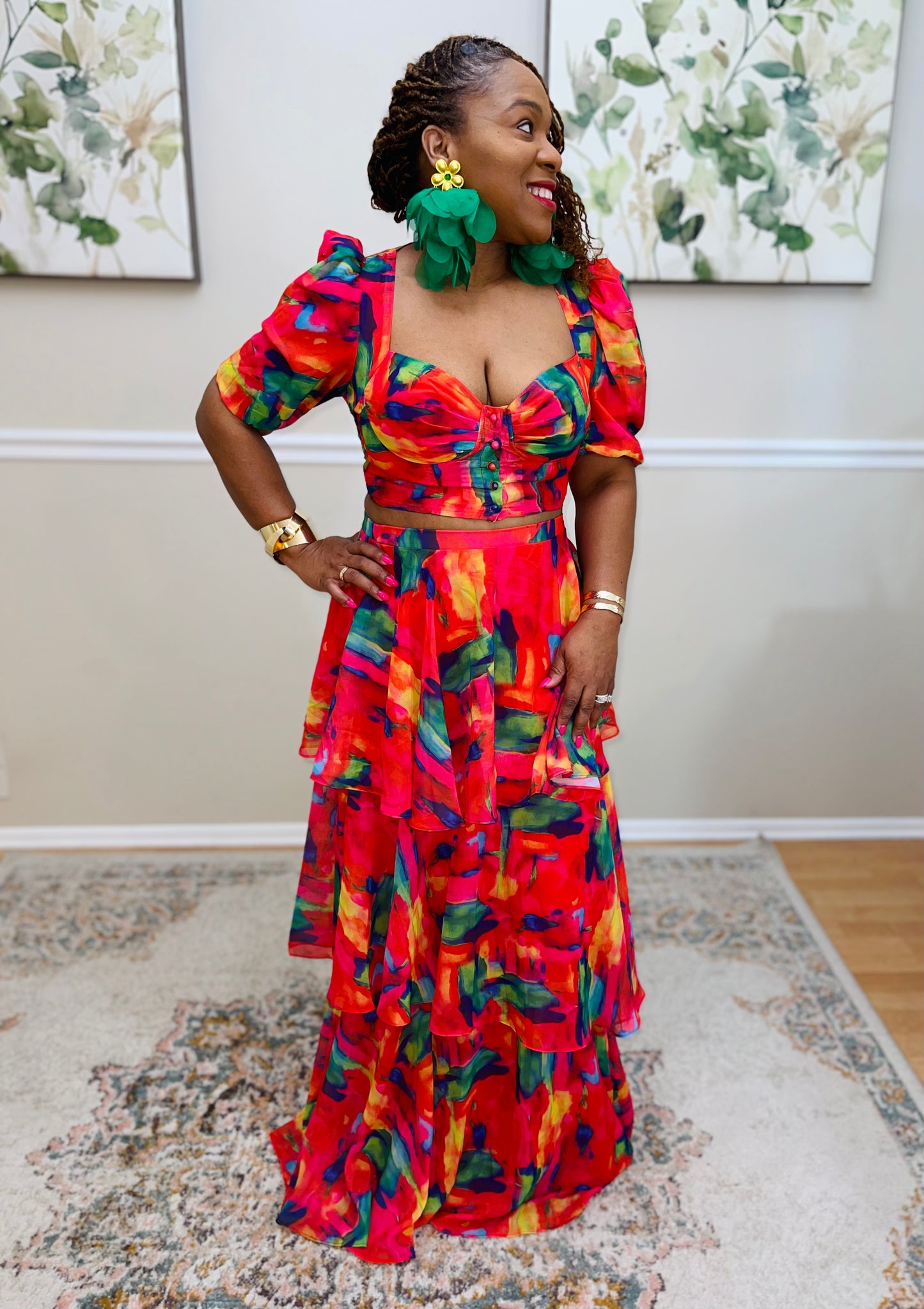 Enchanted Tiered Maxi Skirt Set