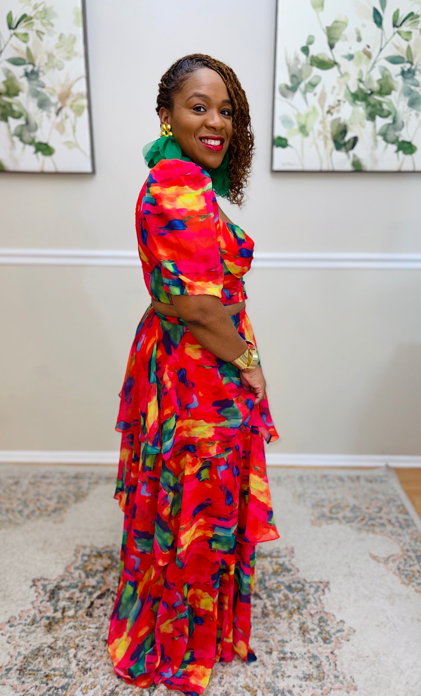 Enchanted Tiered Maxi Skirt Set