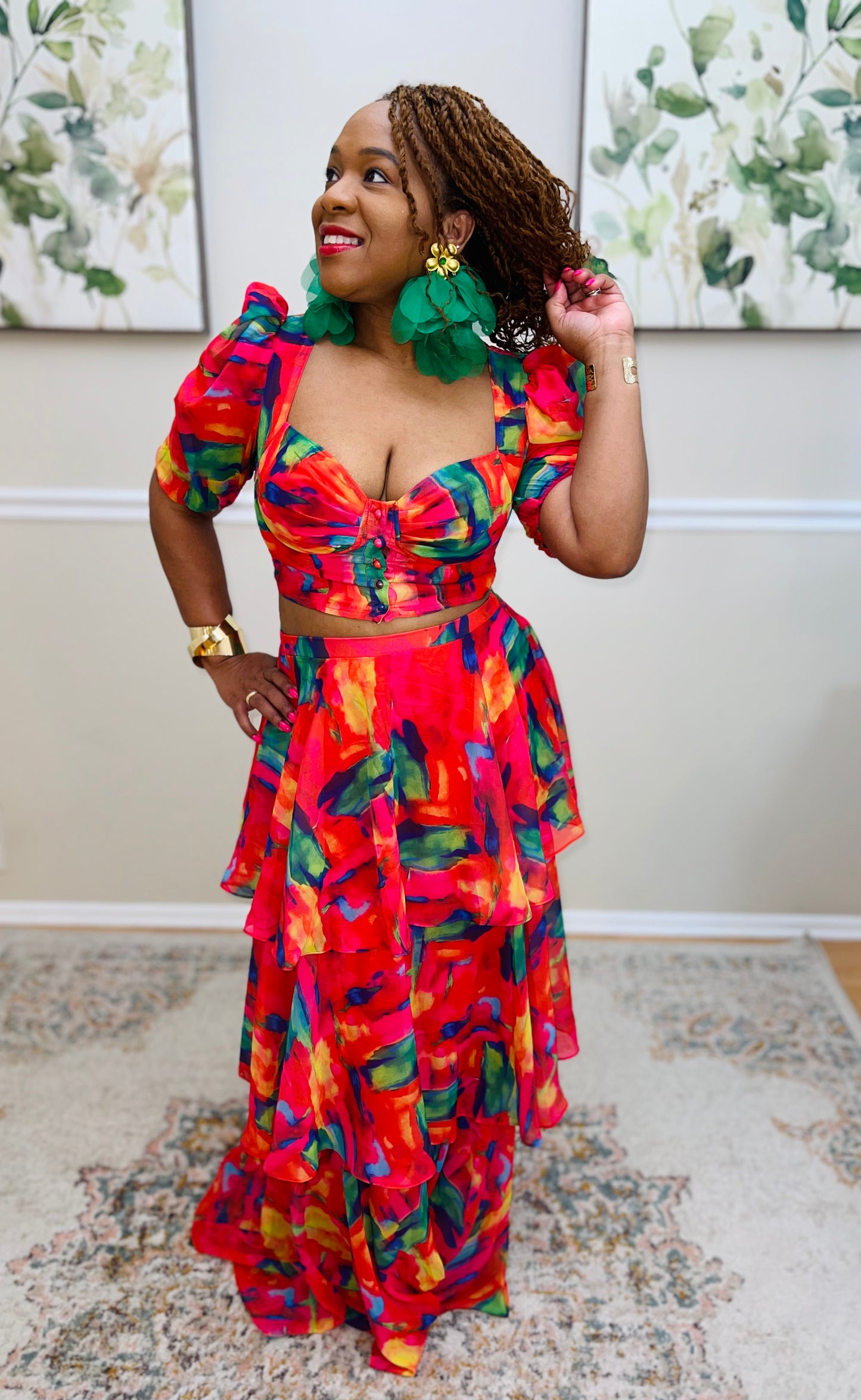 Enchanted Tiered Maxi Skirt Set