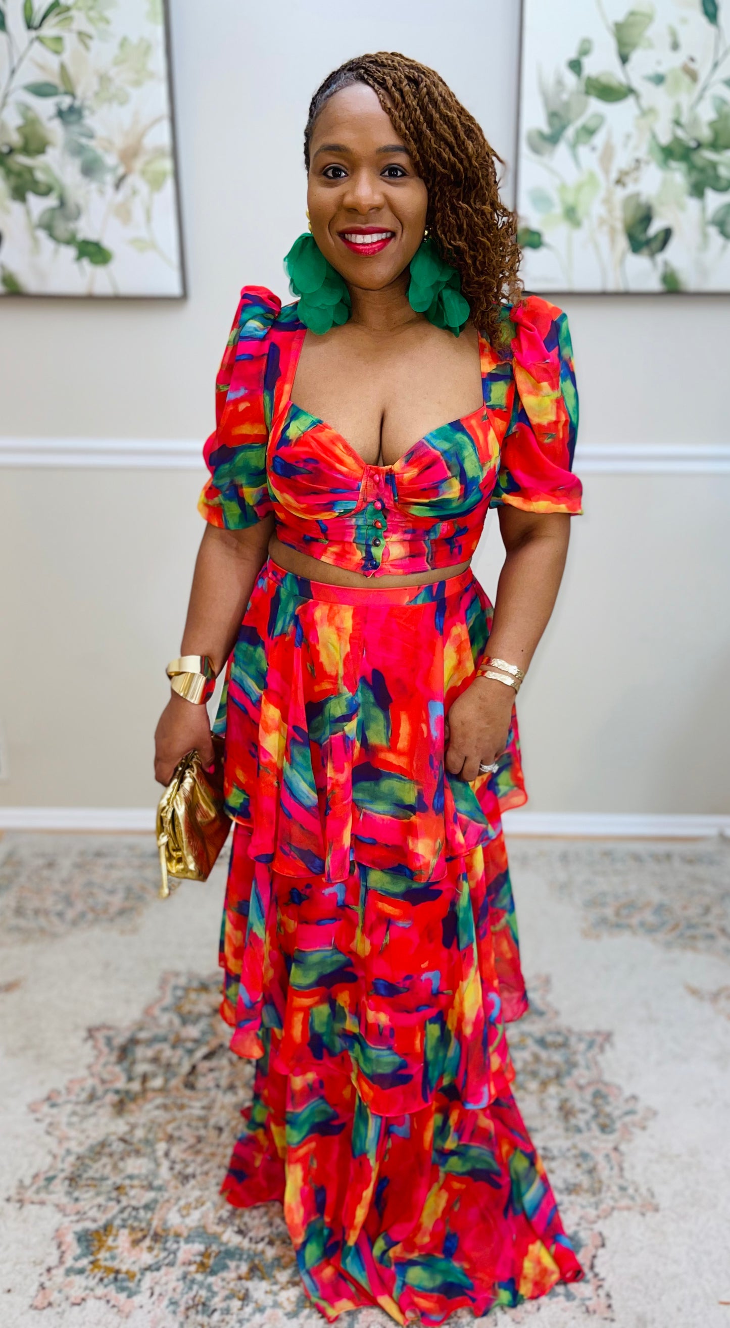 Enchanted Tiered Maxi Skirt Set