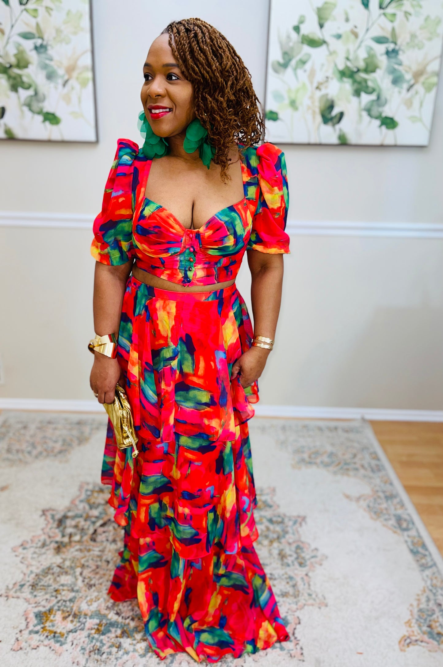 Enchanted Tiered Maxi Skirt Set