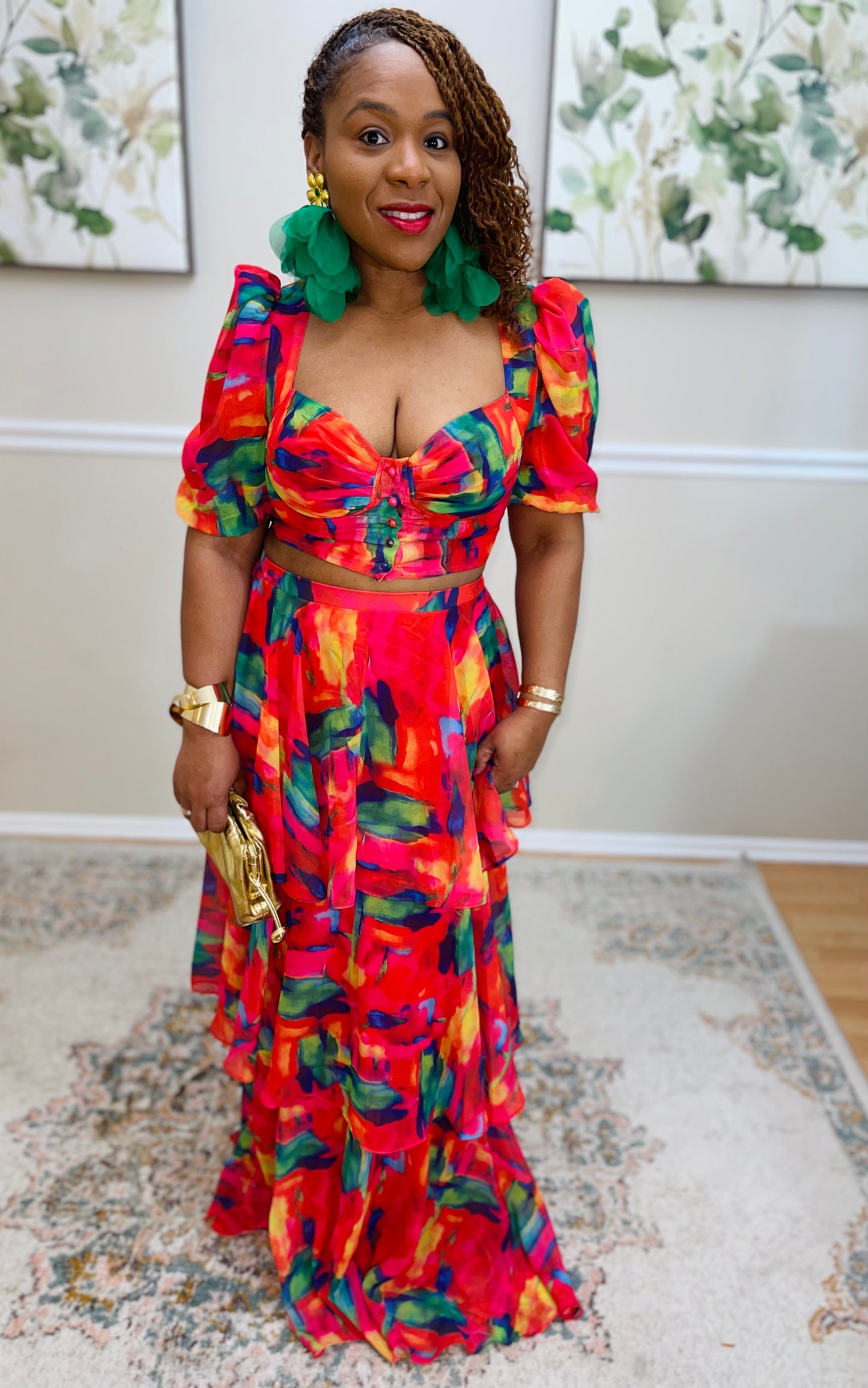 Enchanted Tiered Maxi Skirt Set