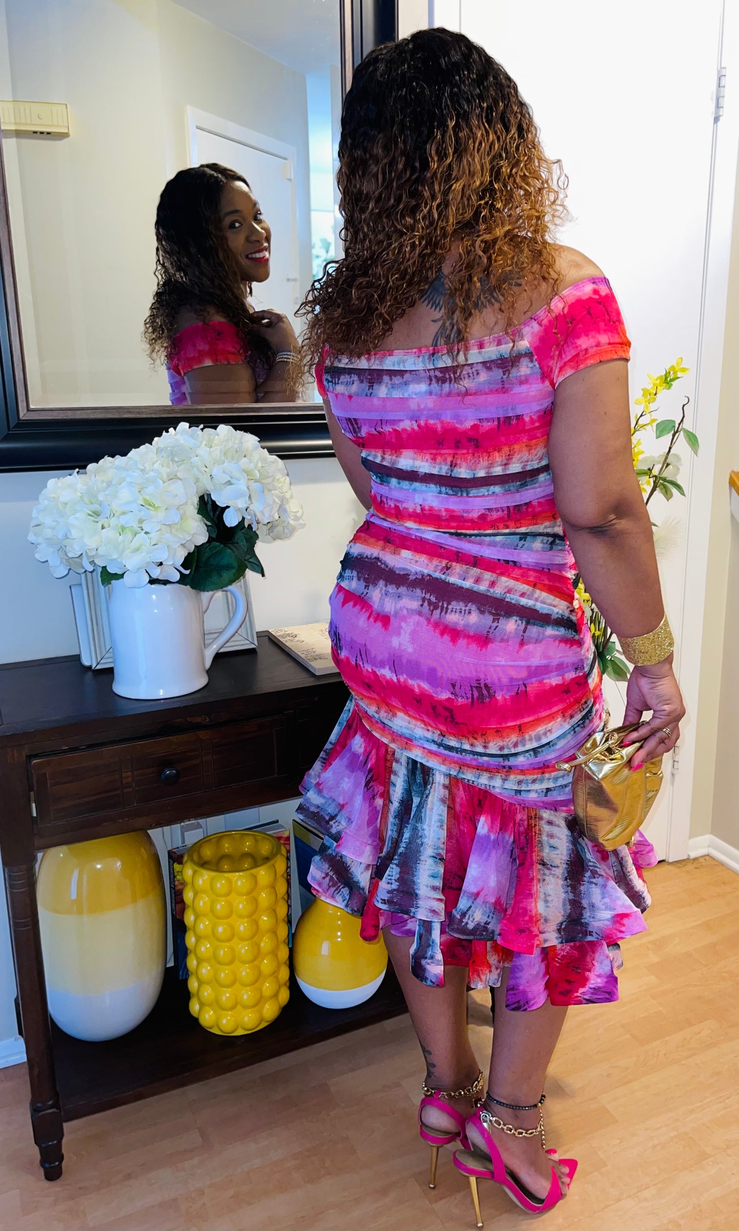 Whispering Secrets Ruffle Dress