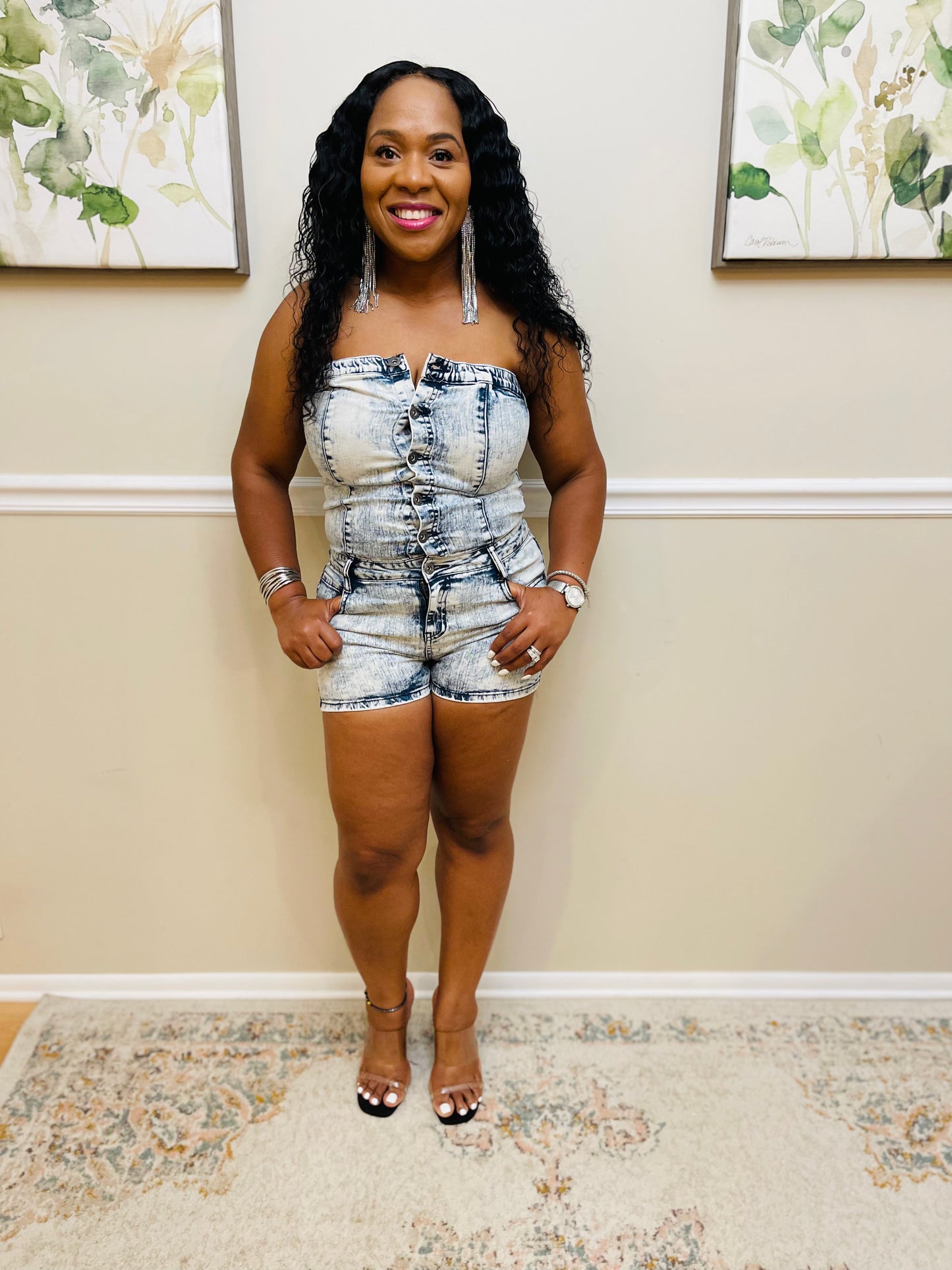 Acid Bliss Off-Shoulder Romper