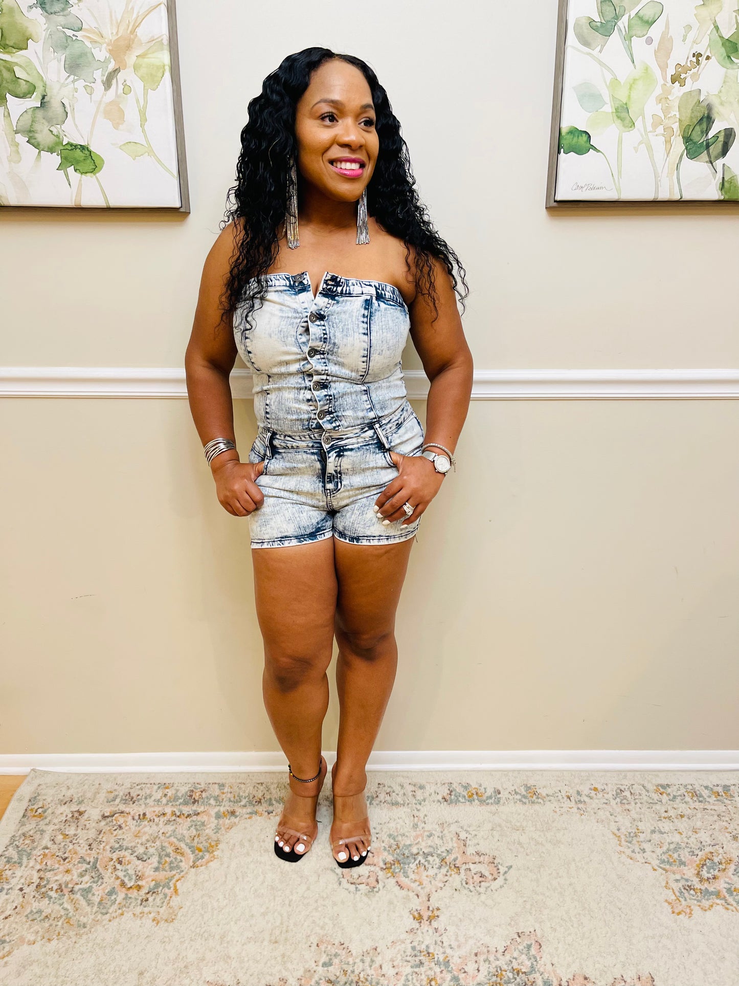 Acid Bliss Off-Shoulder Romper