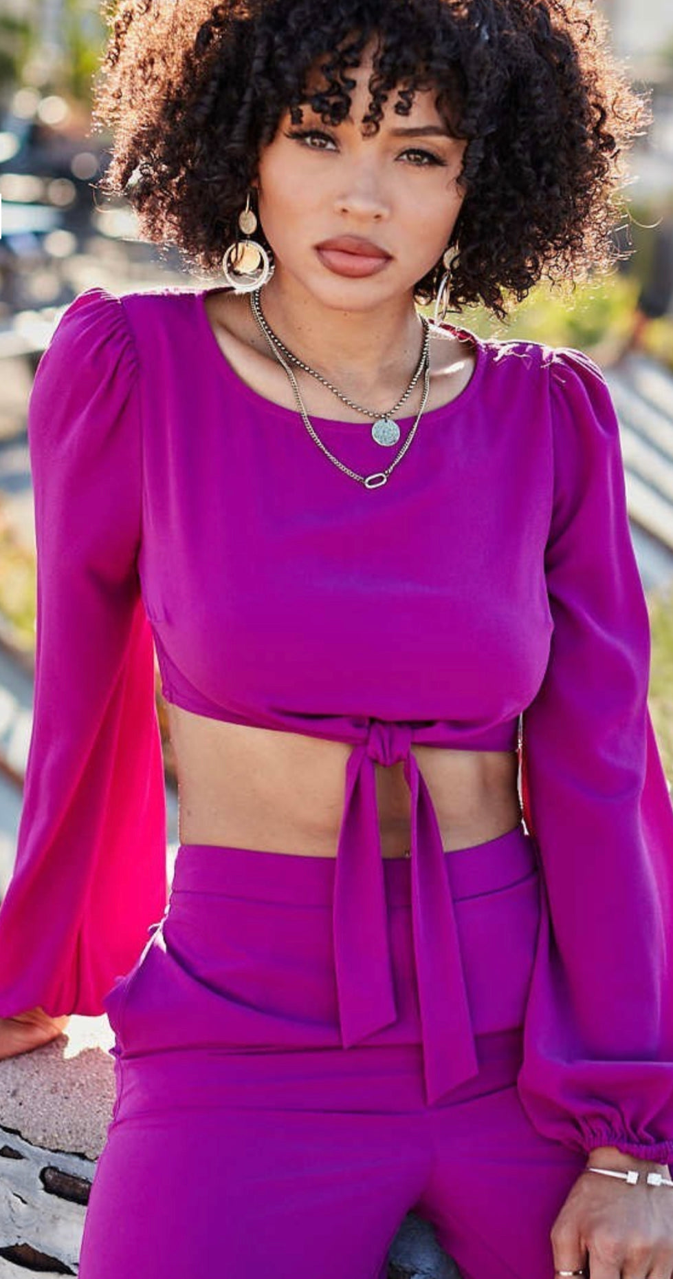 Jazzy Purple Crop Top