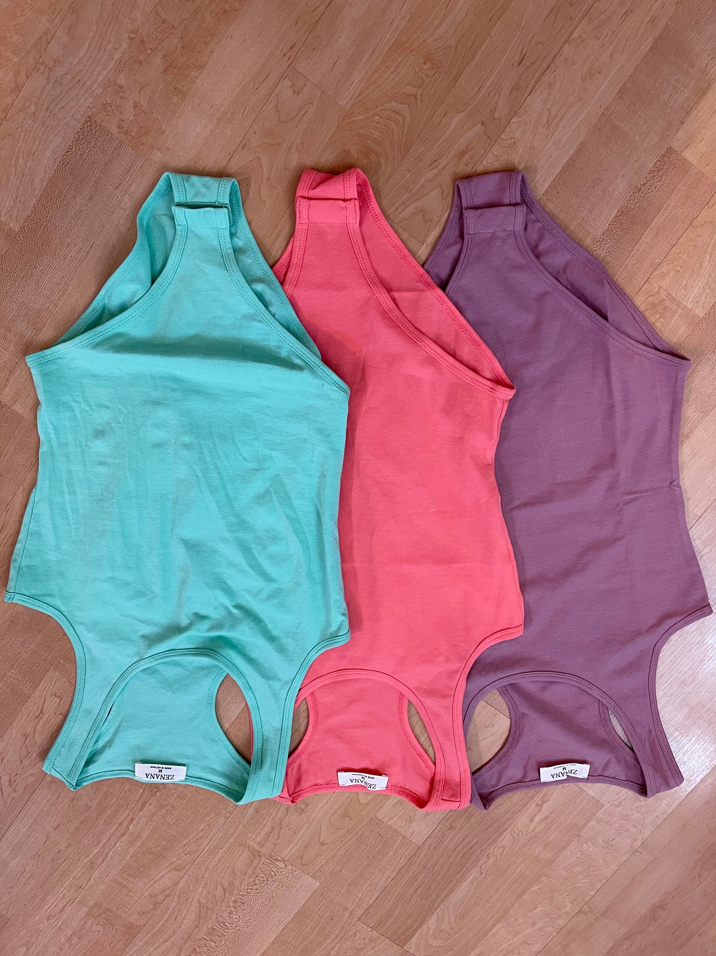 Zena Cotton Racer Back Bodysuit