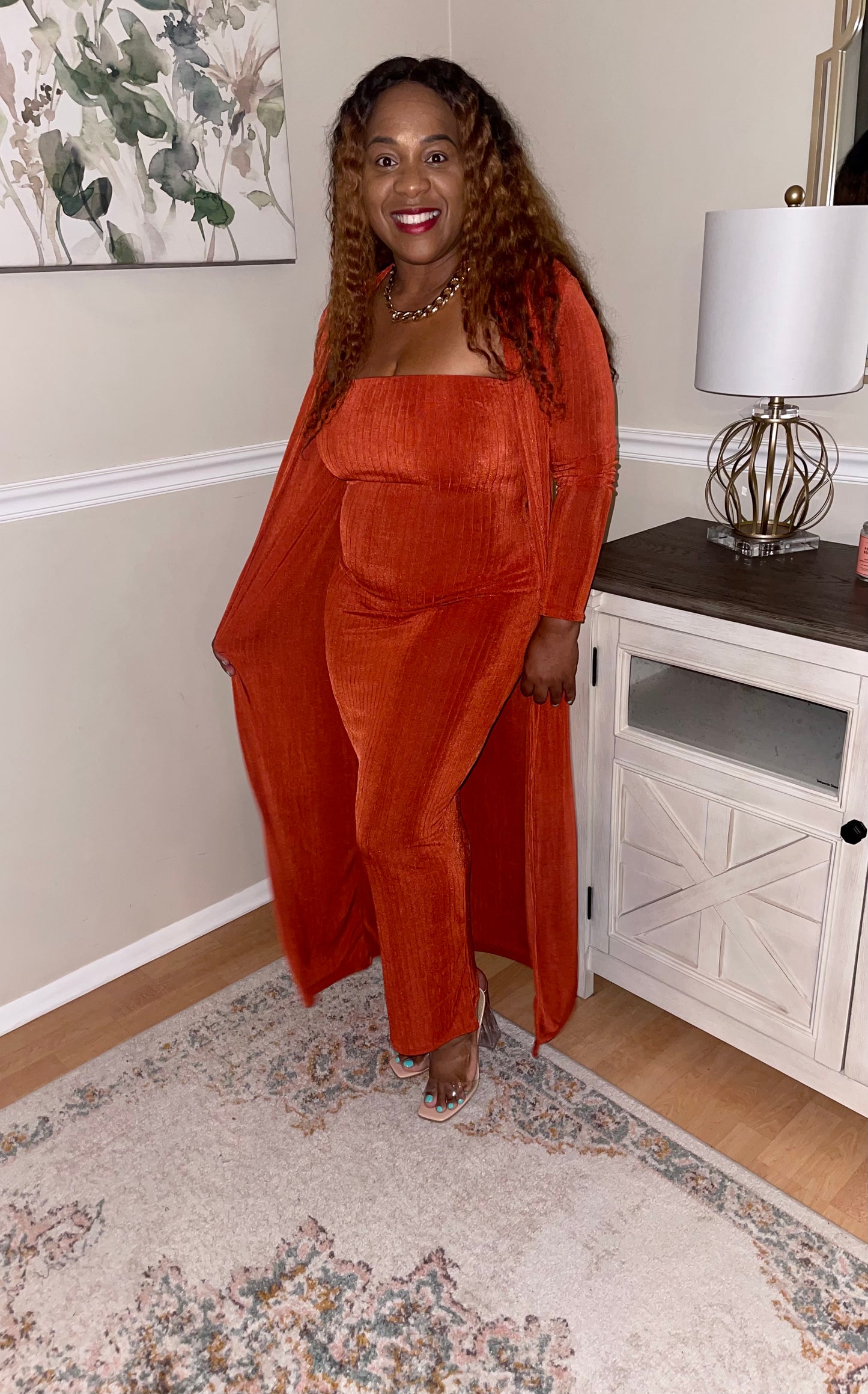 Bae Cardigan Dress Set
