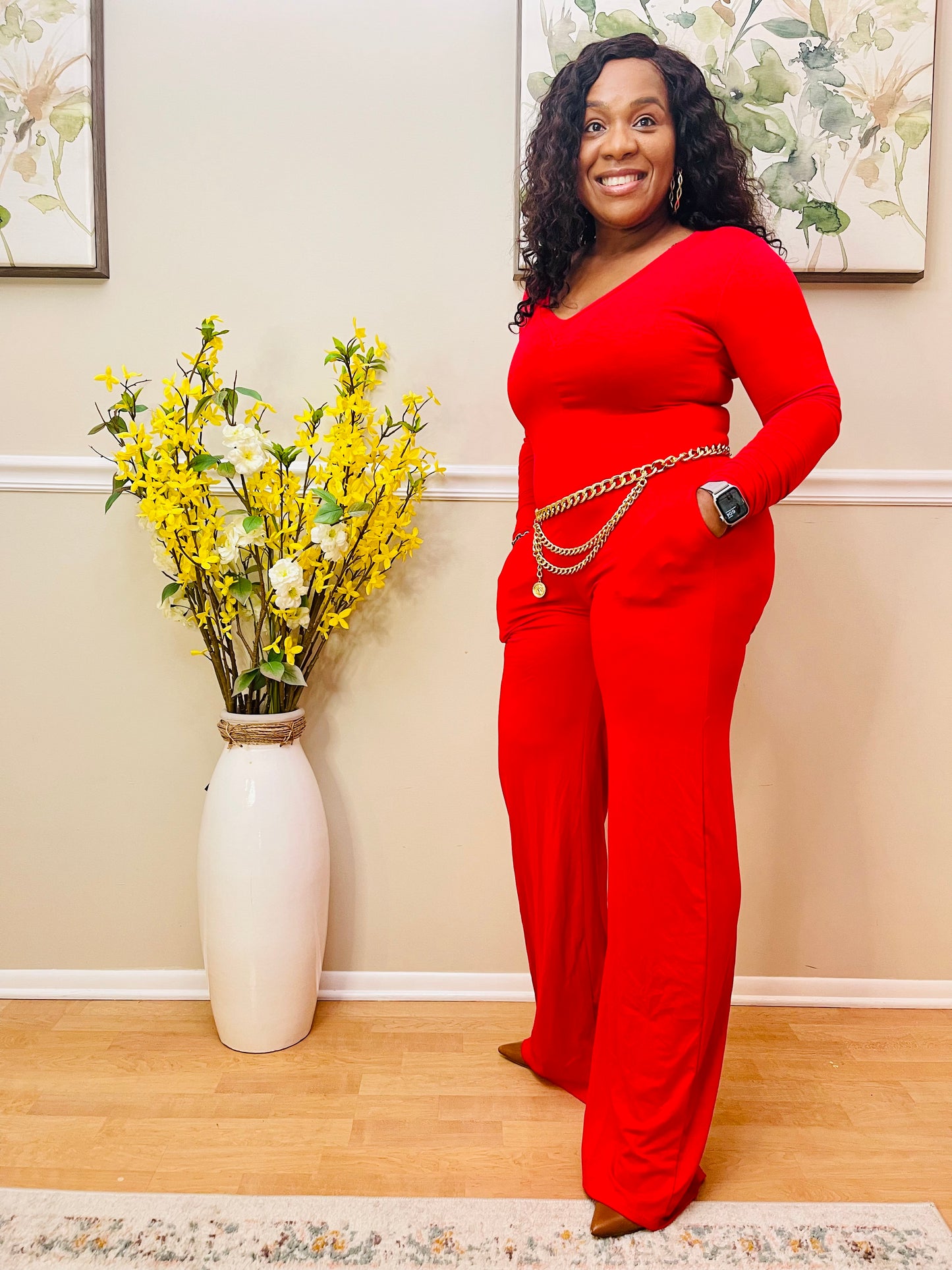 Spice It Up Red Romper