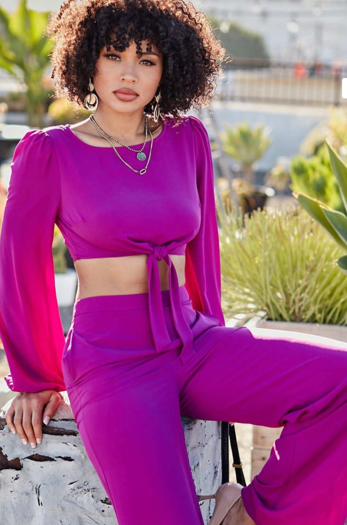 Jazzy Purple Crop Top