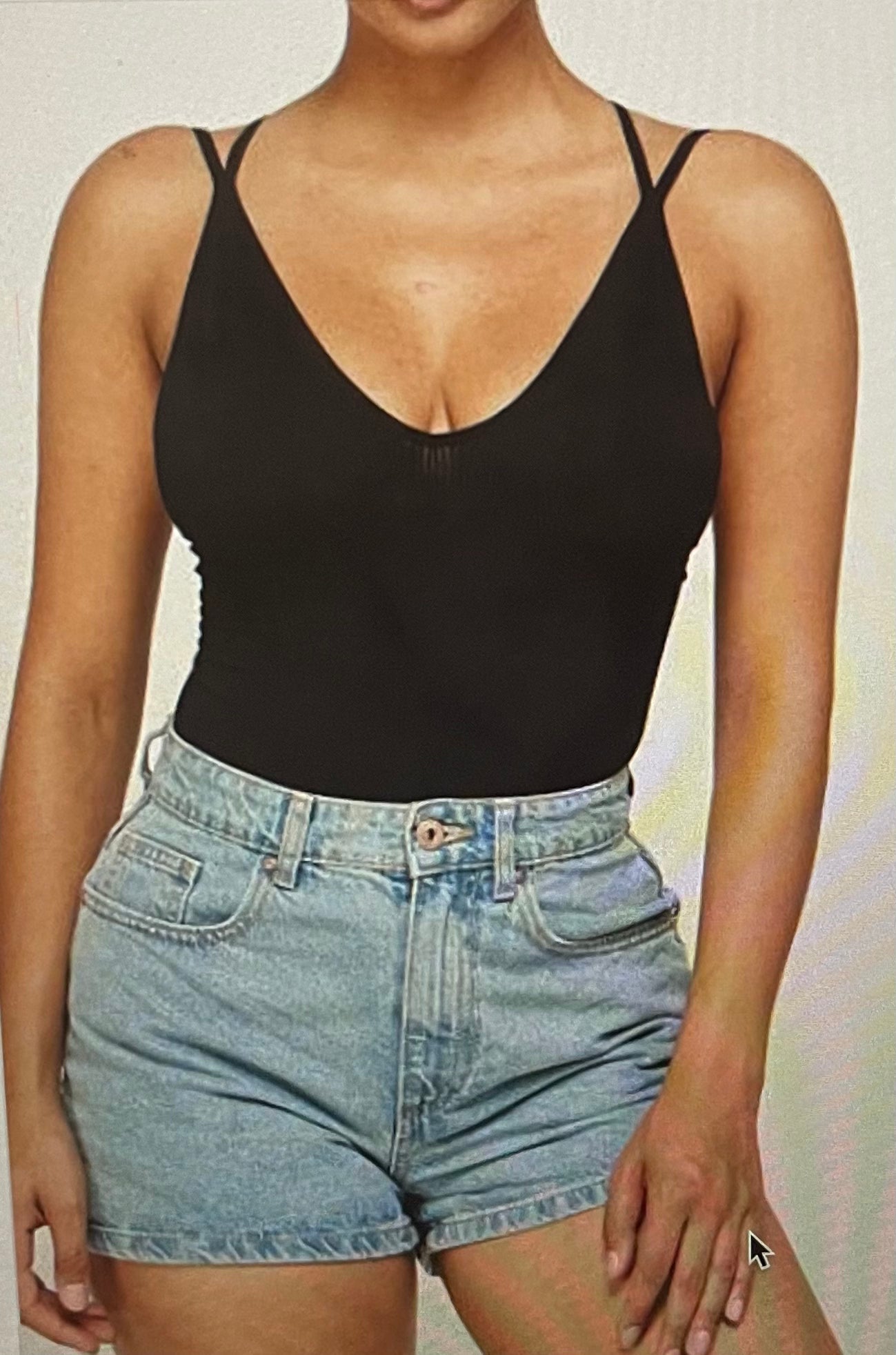 Ira White Double Strap Bodysuit
