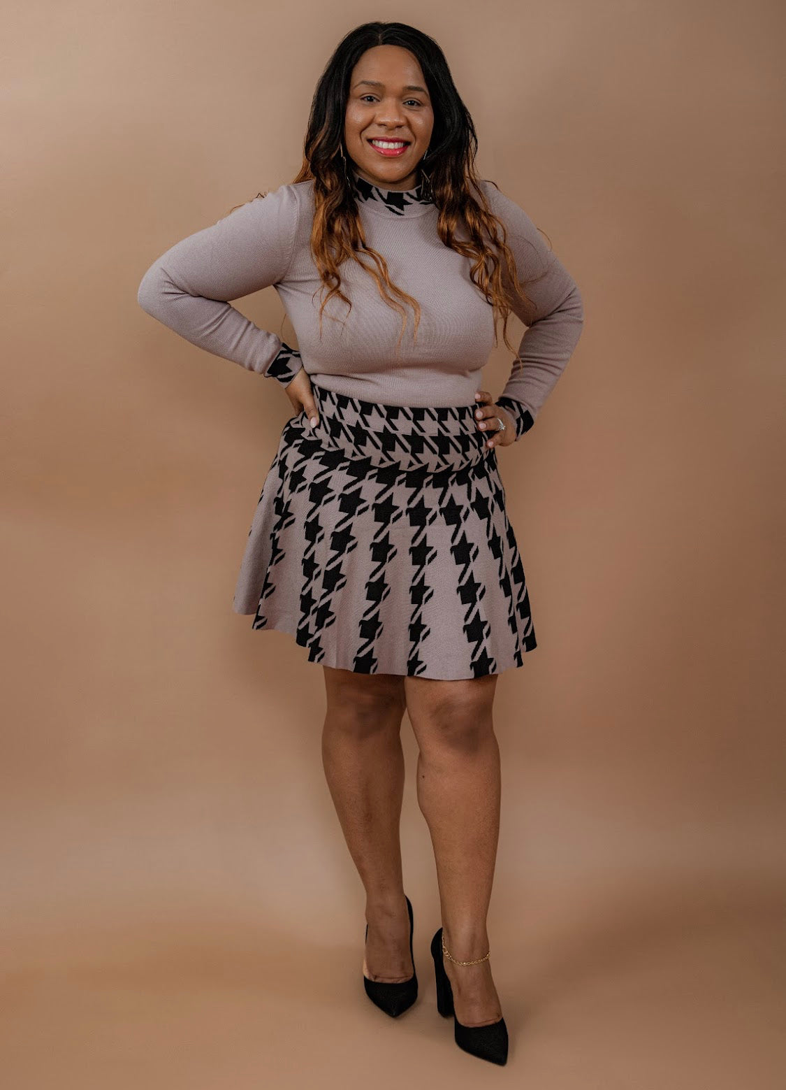 Edna Cozy Sweater Skirt Set