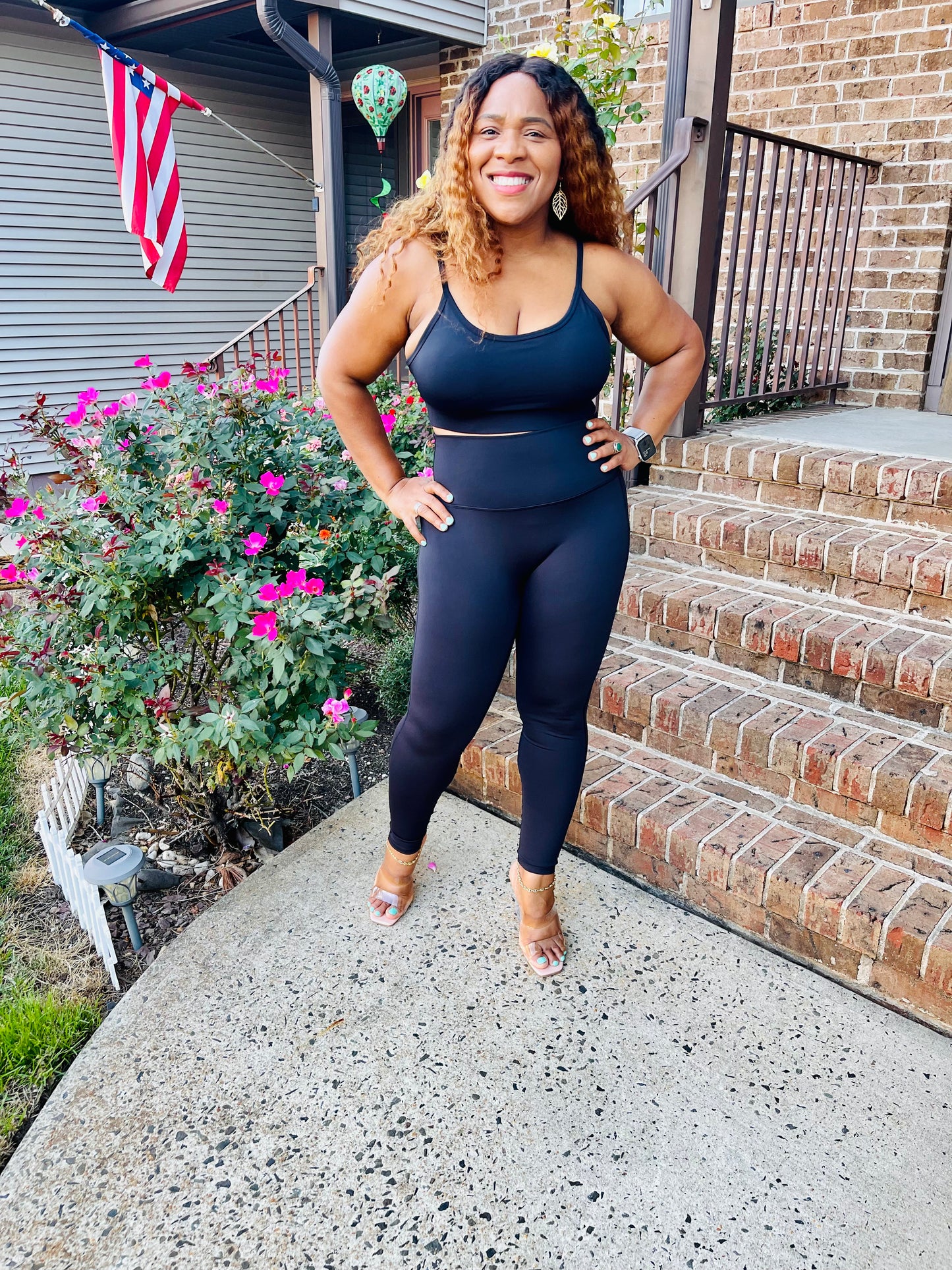 The Activewear Cami Bra Set | Black