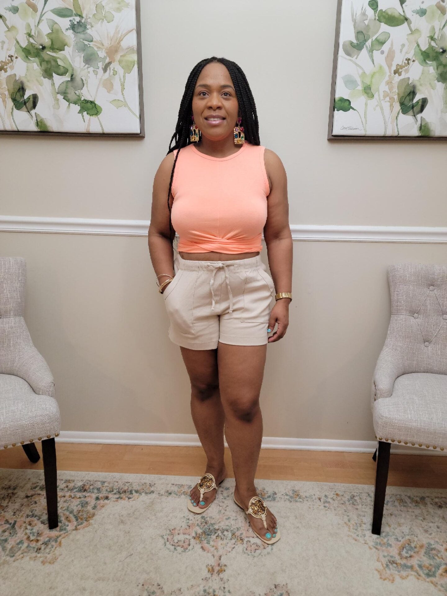Arriana Twist Front Top