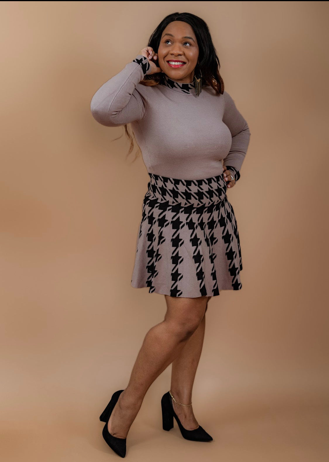 Edna Cozy Sweater Skirt Set