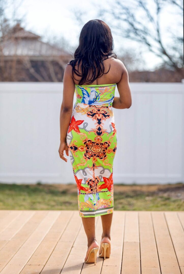 Estelle Lime Green Skirt Set