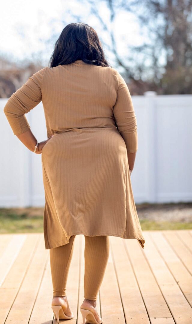 Naomi Ribbed Knit Cardigan & Pant Set