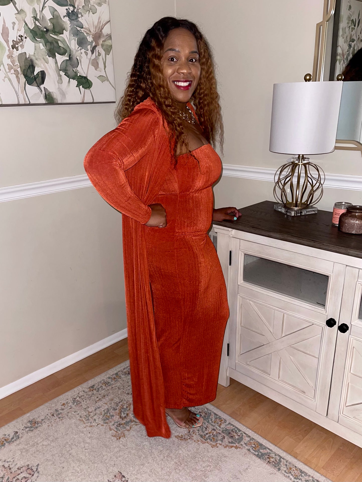 Bae Cardigan Dress Set