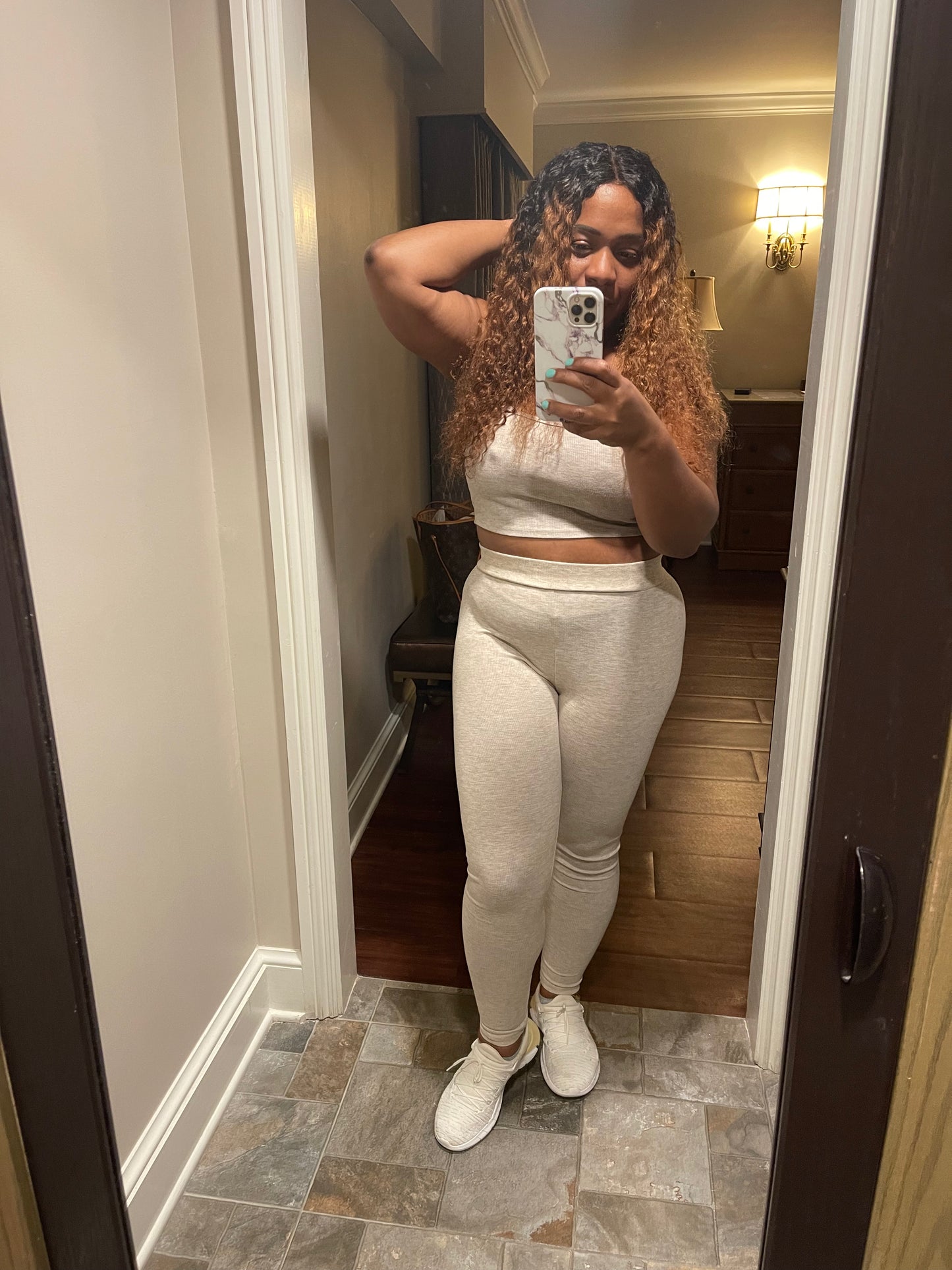 NixieThree-Piece Cardigan Set With Crop Top And Leggings