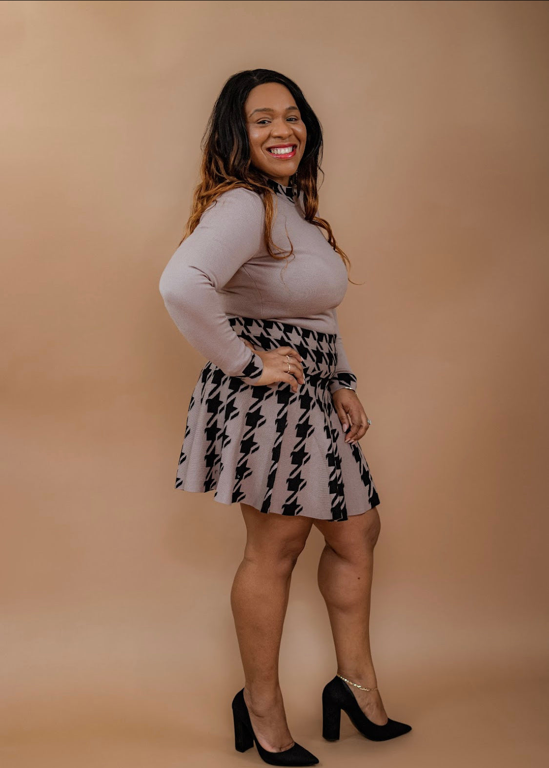 Edna Cozy Sweater Skirt Set