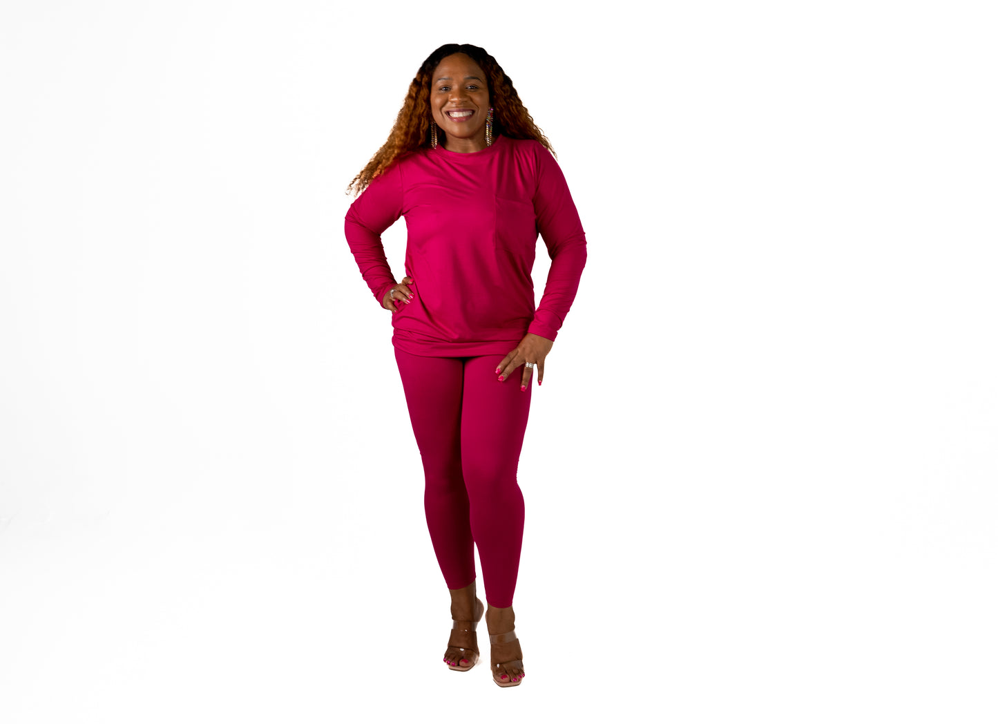 Monique Legging Set | Magenta