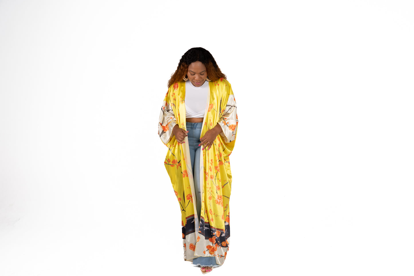 Ray of Colors Yellow Kimono