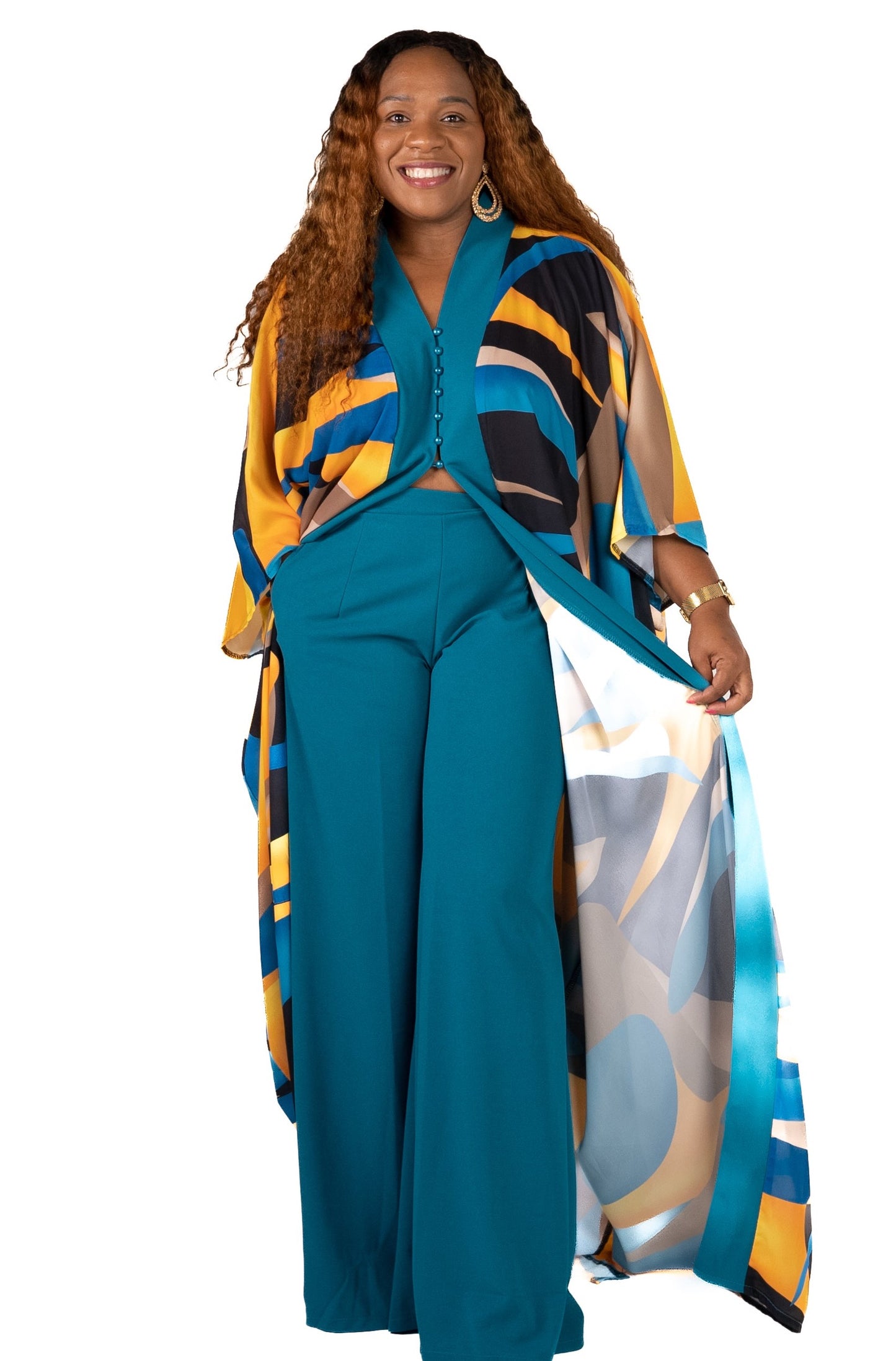 Duster Front Slit Pantset