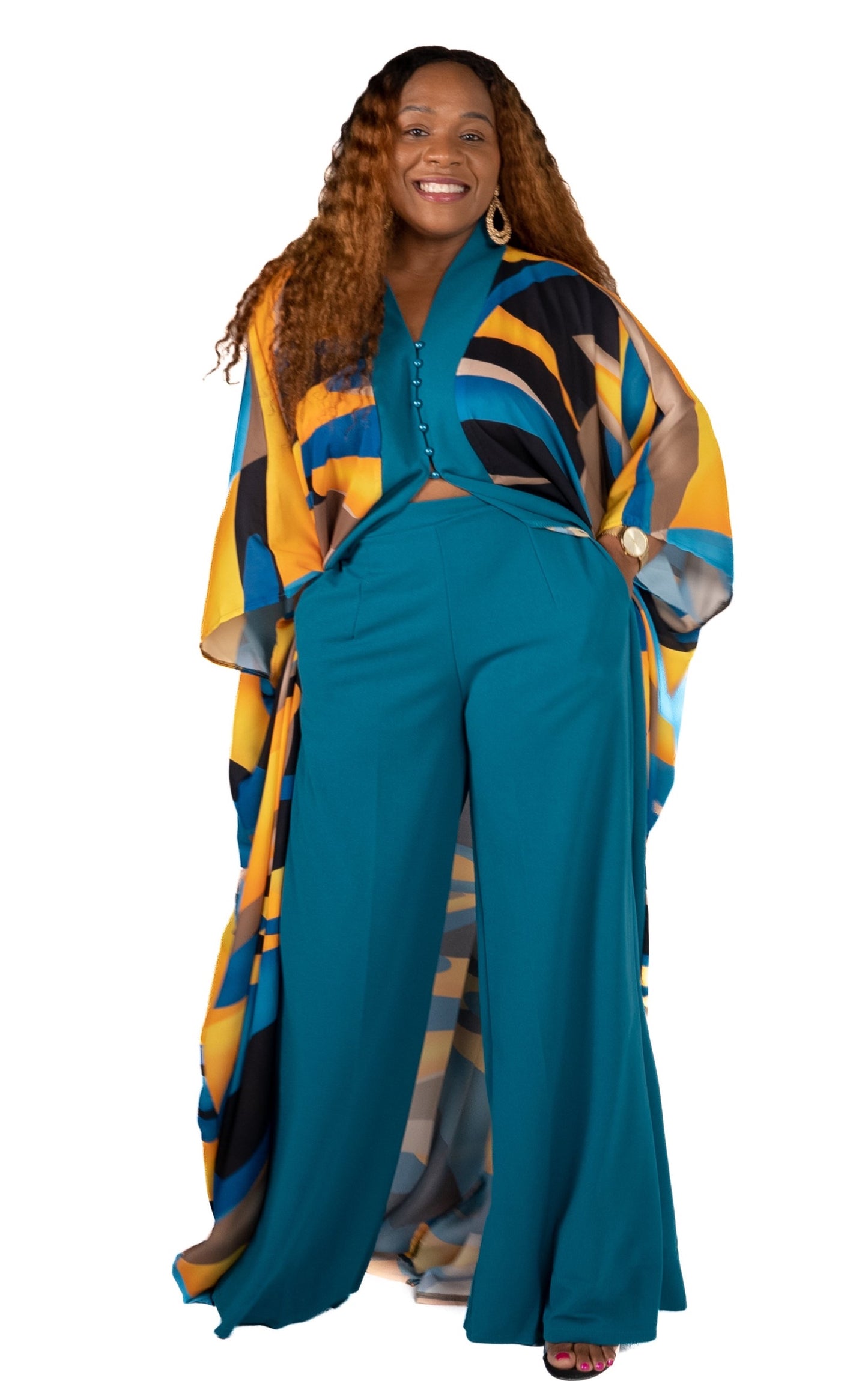 Duster Front Slit Pantset