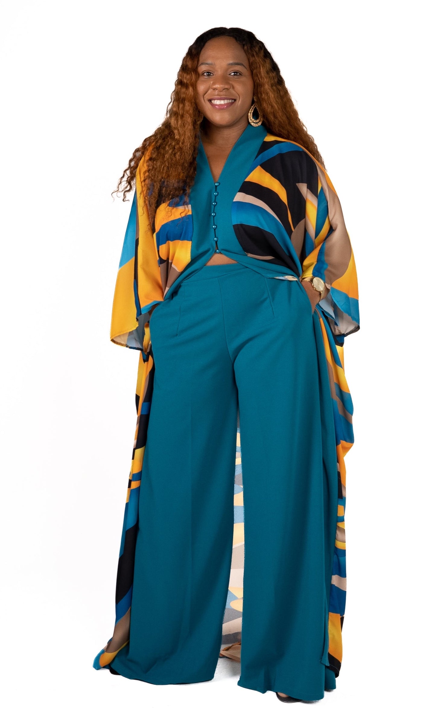 Duster Front Slit Pantset