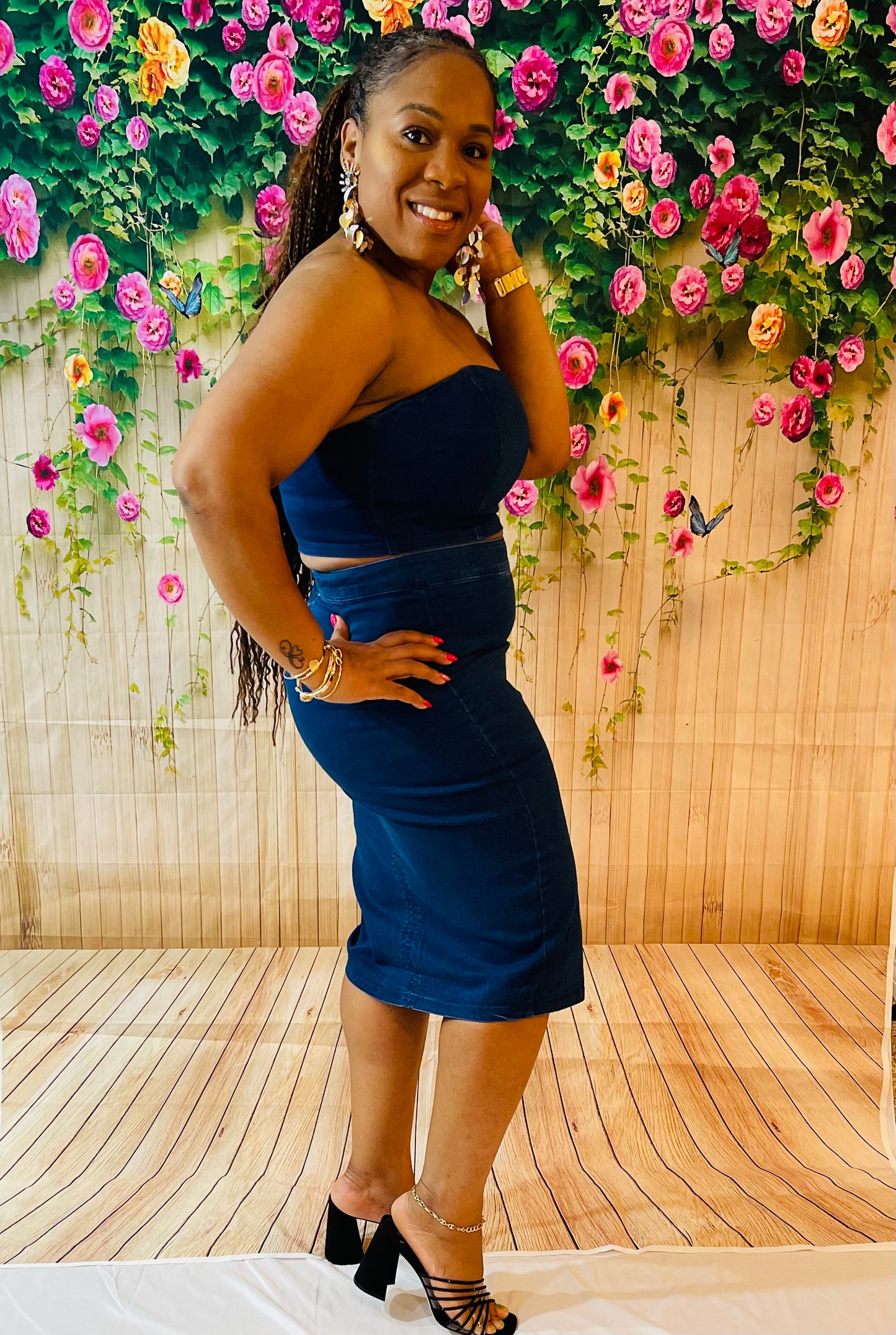 Gemma 2 Piece Denim Skirt Set