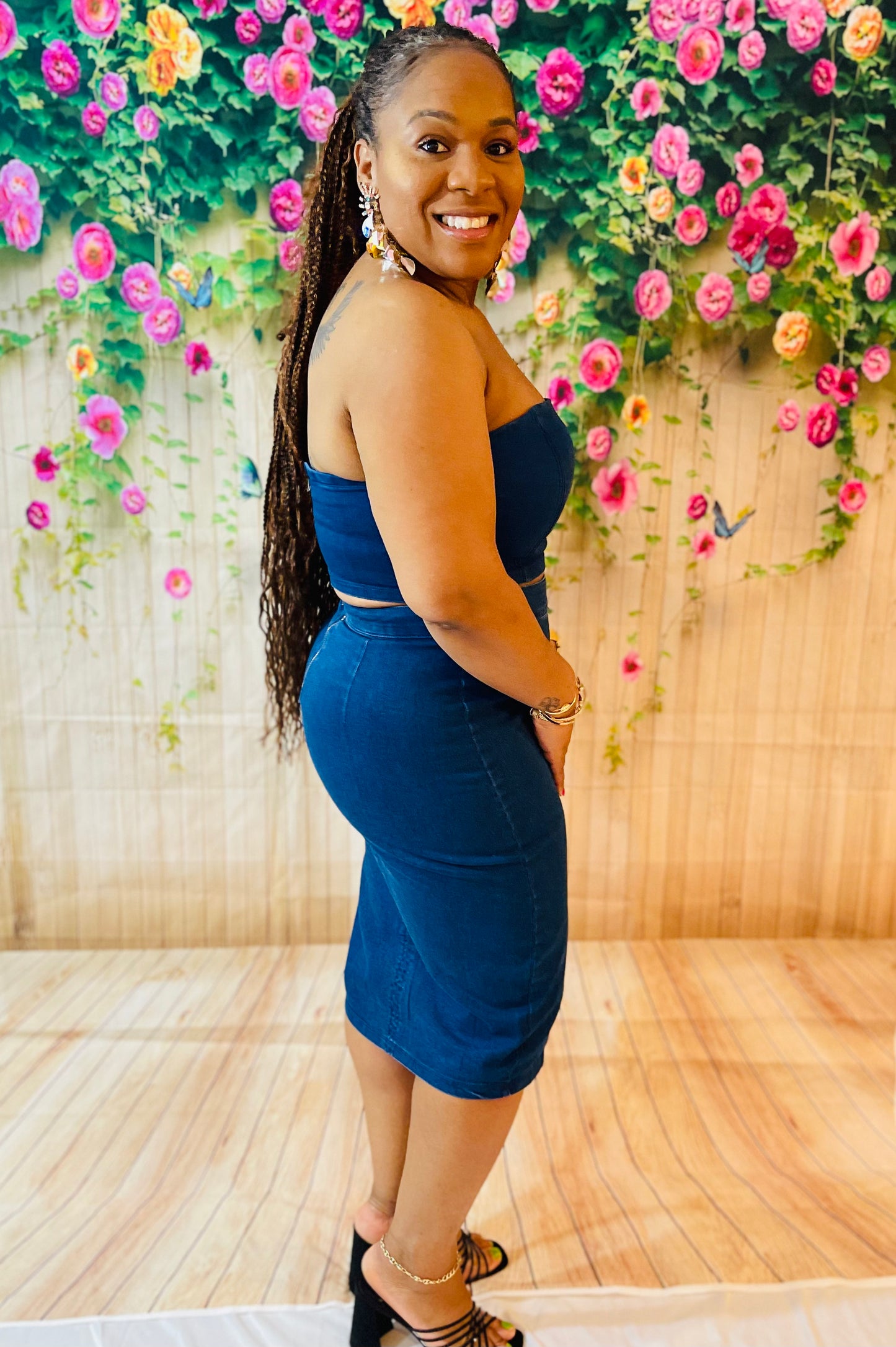 Gemma 2 Piece Denim Skirt Set