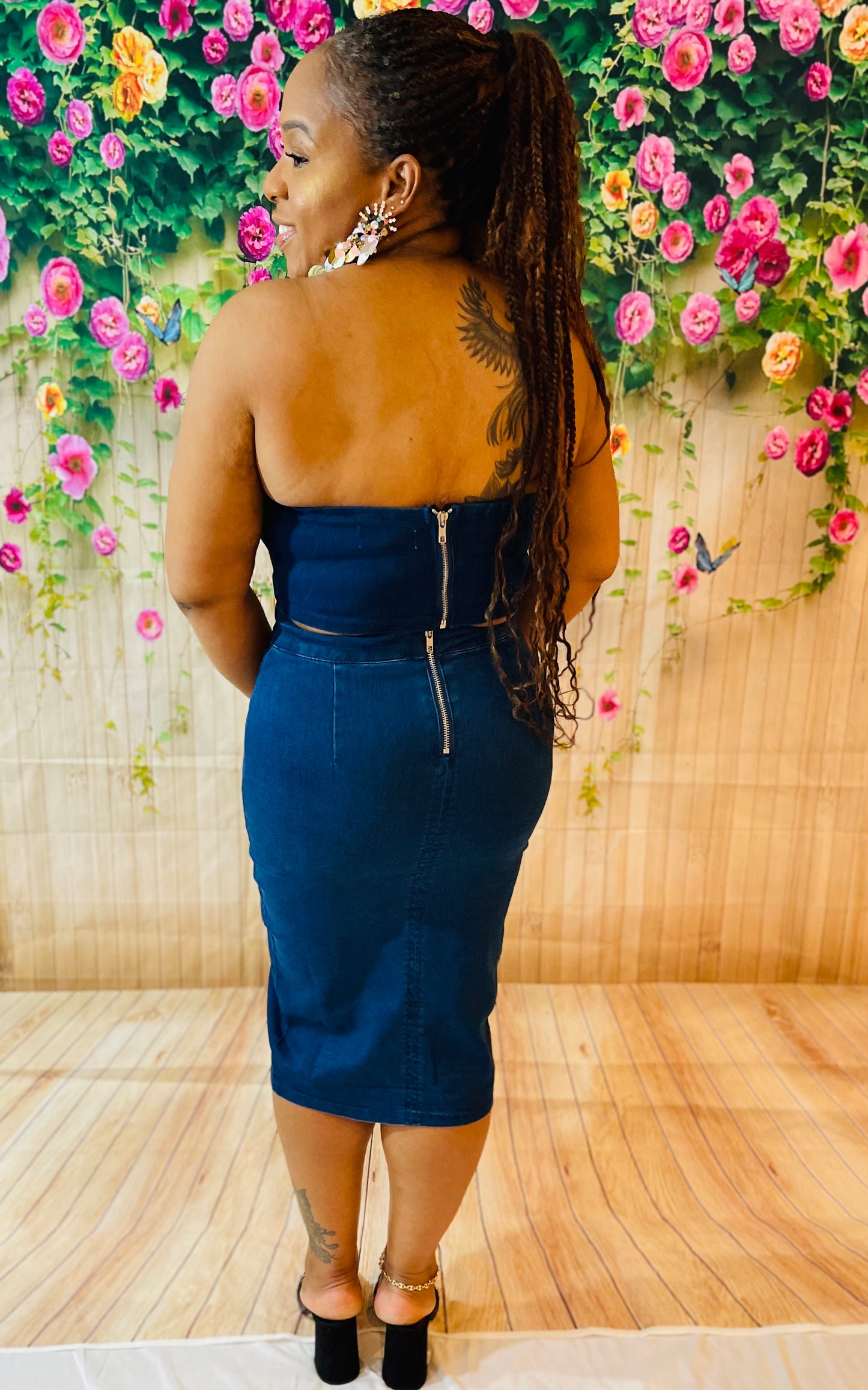 Gemma 2 Piece Denim Skirt Set