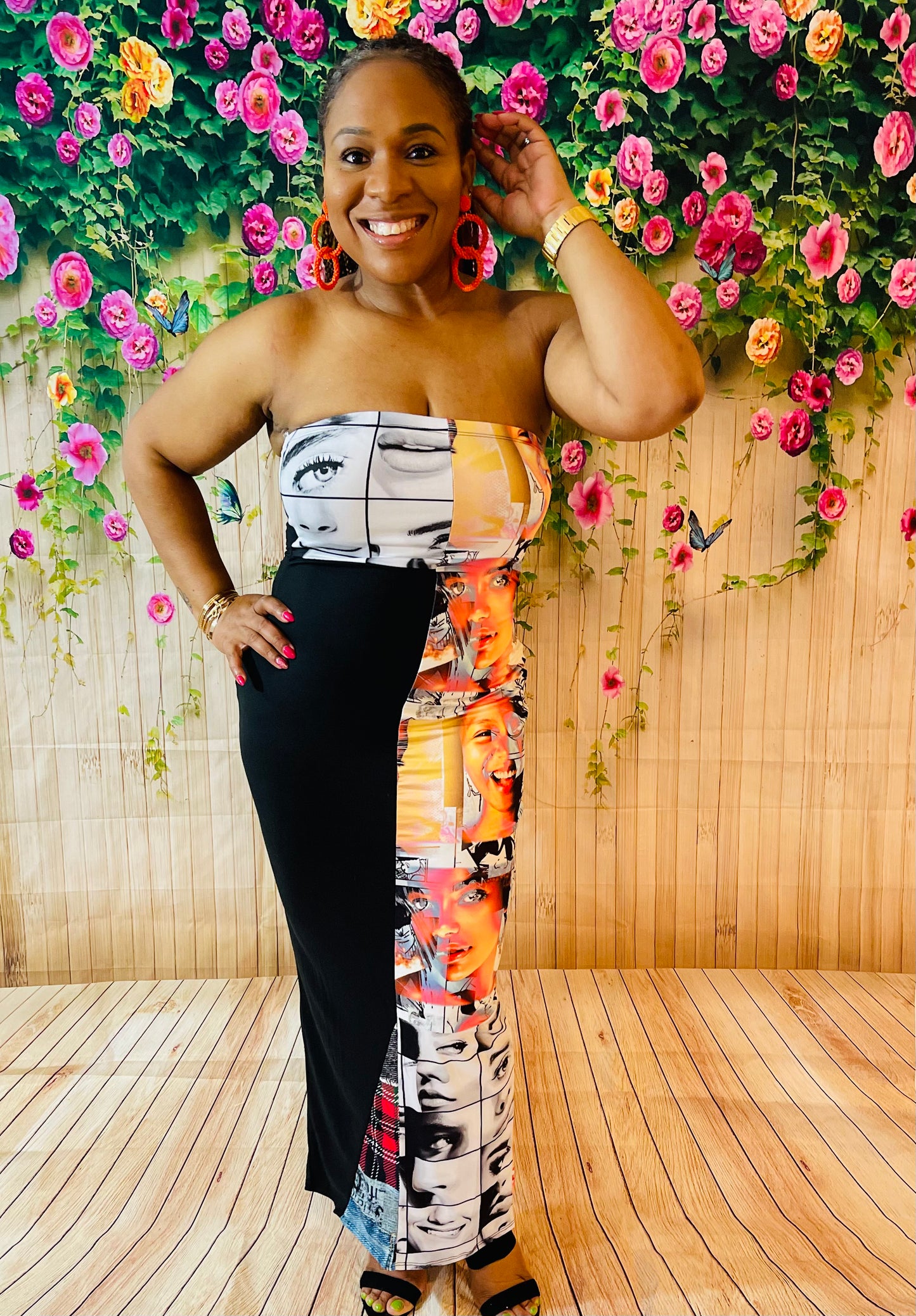 Jo-Ann Printed Tube Dress