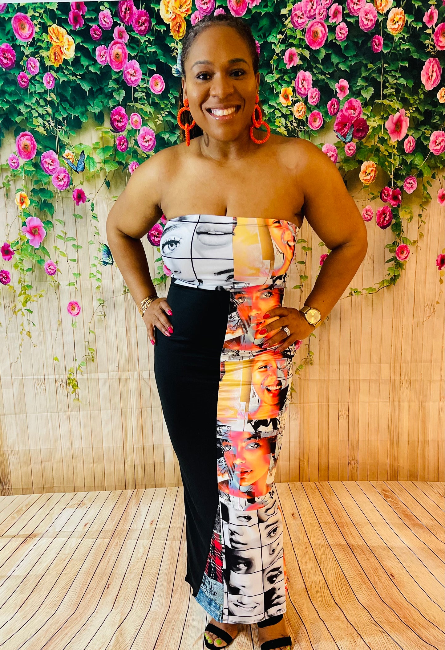 Jo-Ann Printed Tube Dress