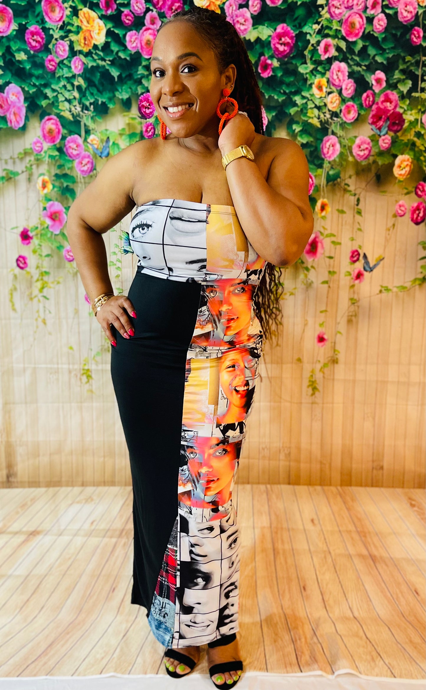 Jo-Ann Printed Tube Dress