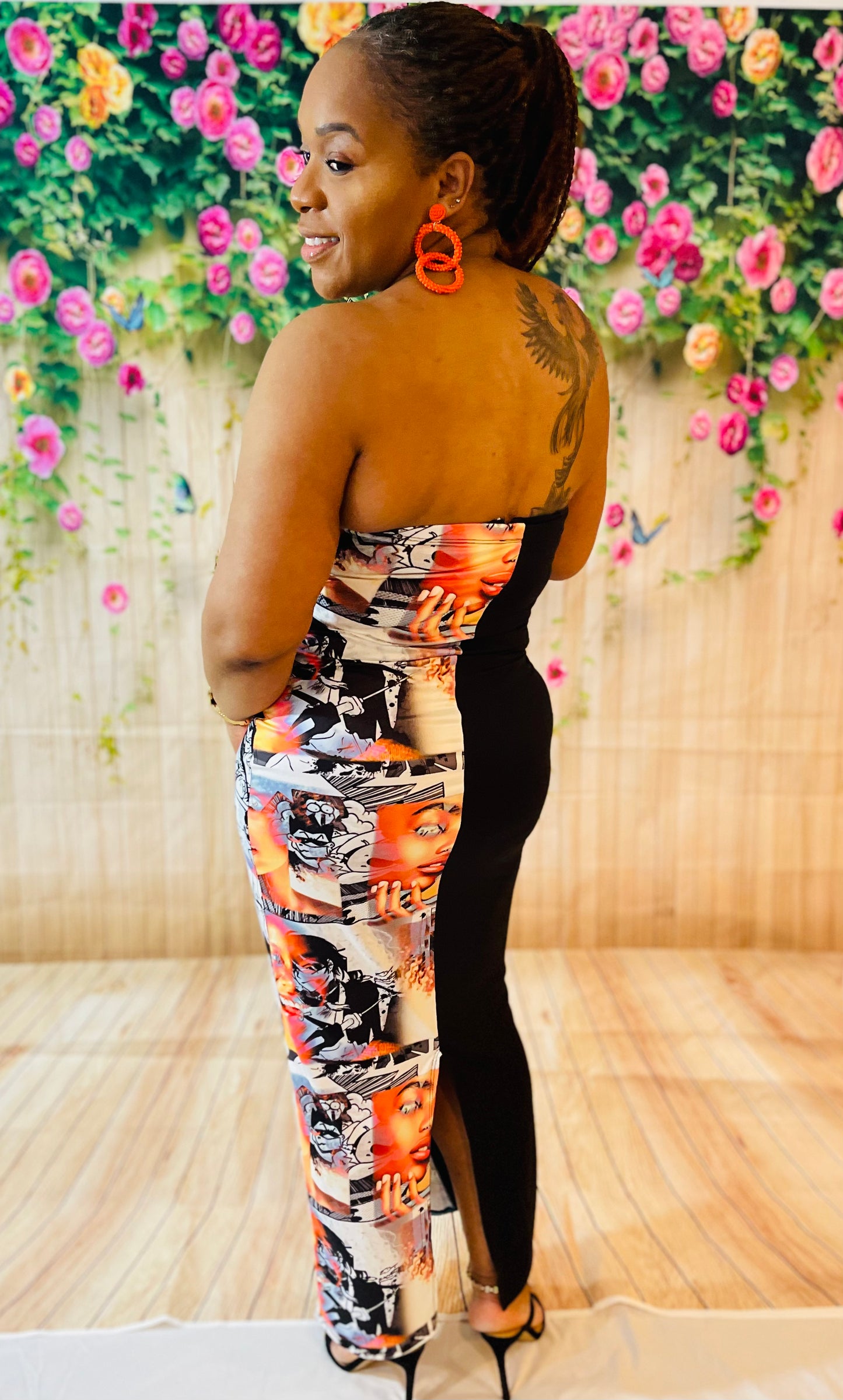 Jo-Ann Printed Tube Dress