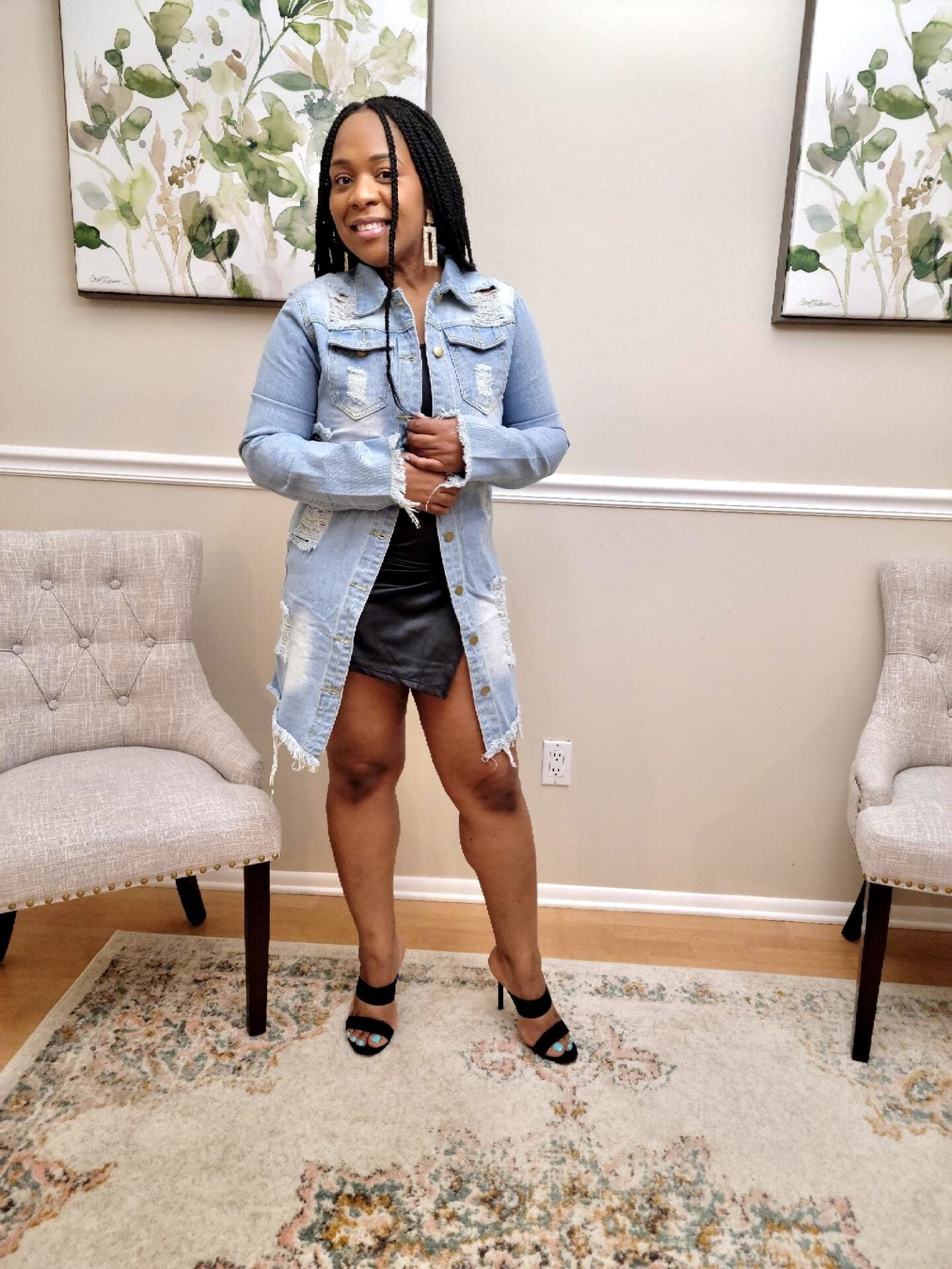 Shaila Ripped Denim Jacket