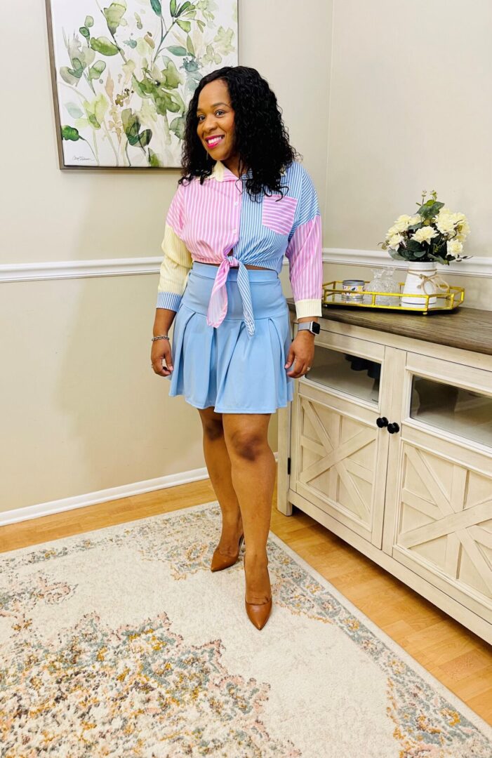 Shannon Colorblock Skirt Set