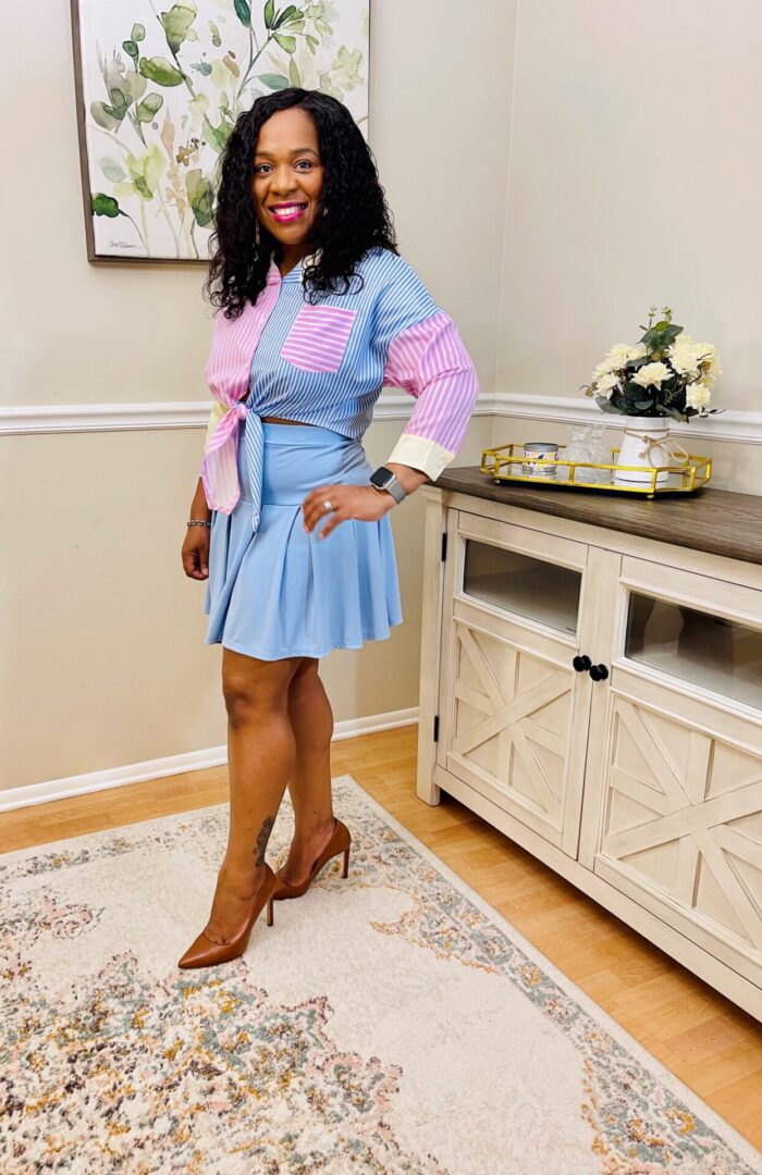 Shannon Colorblock Skirt Set