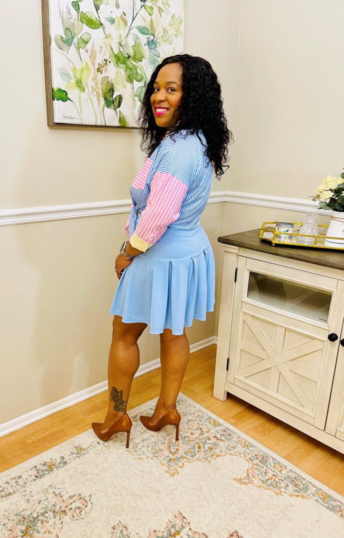 Shannon Colorblock Skirt Set