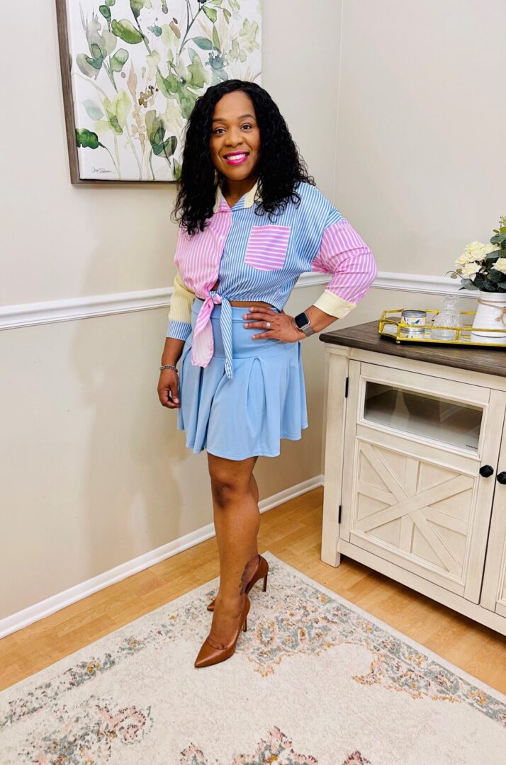 Shannon Colorblock Skirt Set