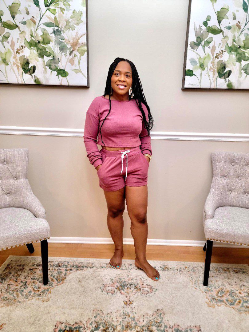 Loungewear Crop Top and Shorts Set