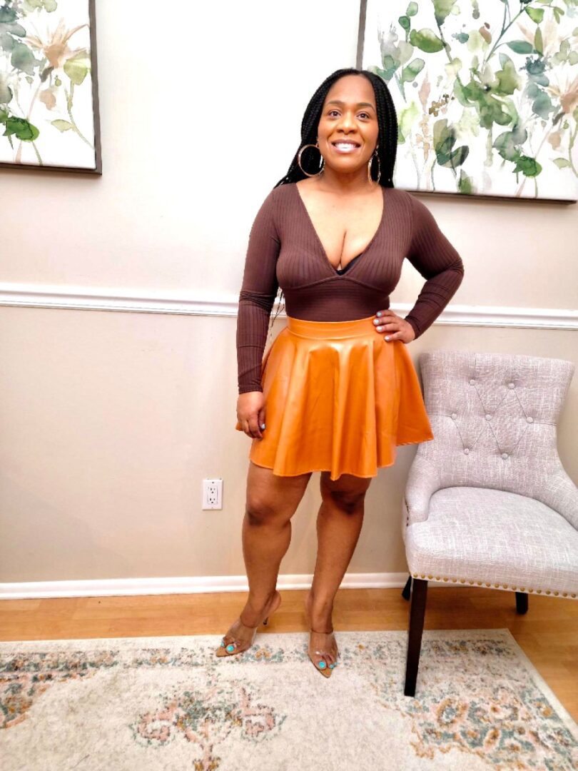 Atalanta Faux Leather Mini Skirt