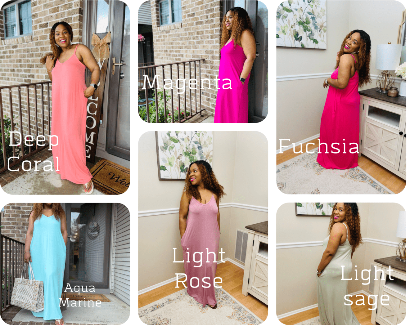 Nics V-Neck Cami Maxi Dress
