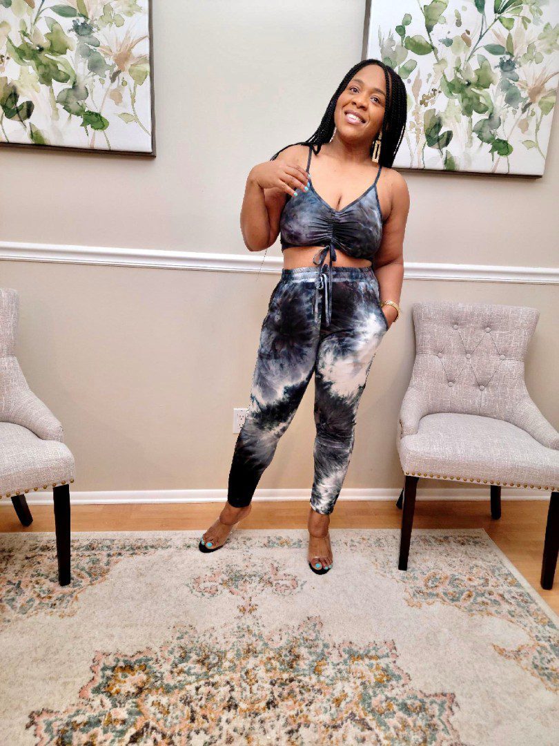 Halie Tye Dye Ruch Pant Set