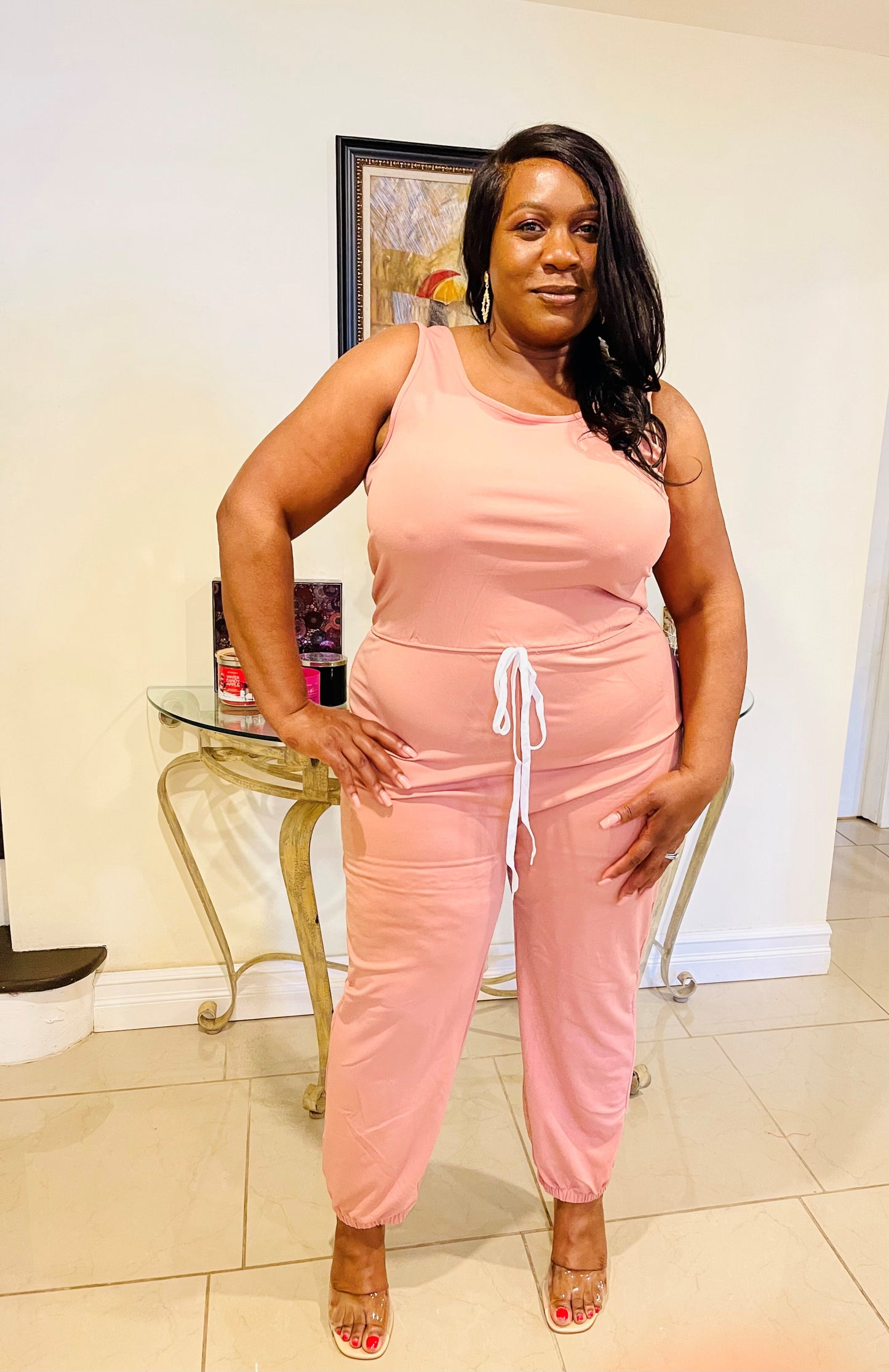 Kali Elasticized Waist Jogger Jumpsuit